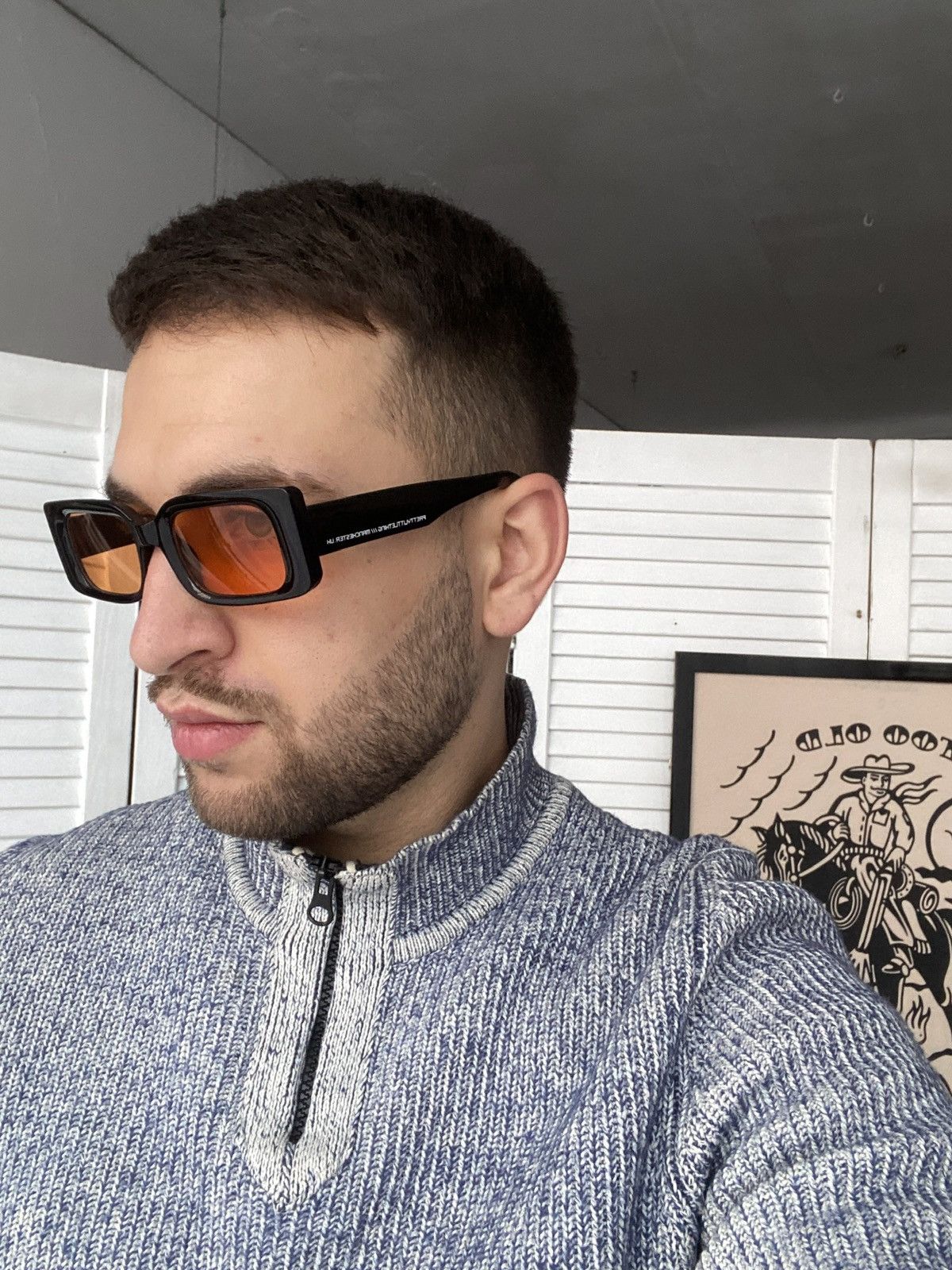 Japanese Brand × Vintage Vintage Y2K Orange Lenses Massive Frame Sunglasses Opium Size ONE SIZE - 1 Thumbnail