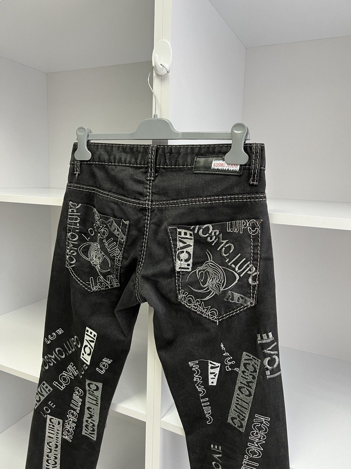 Japanese Brand × Vintage Vintage Kosmolupo Y2K Japanese Style Archival Black Pants Size US 30 / EU 46 - 17 Thumbnail