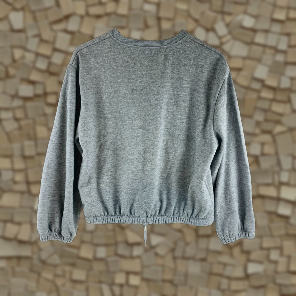 Vintage Derek Heart Sweatshirt Women's Large Gray Round Neck Pullover Drawstring Size L / US 10 / IT 46 - 1 Thumbnail