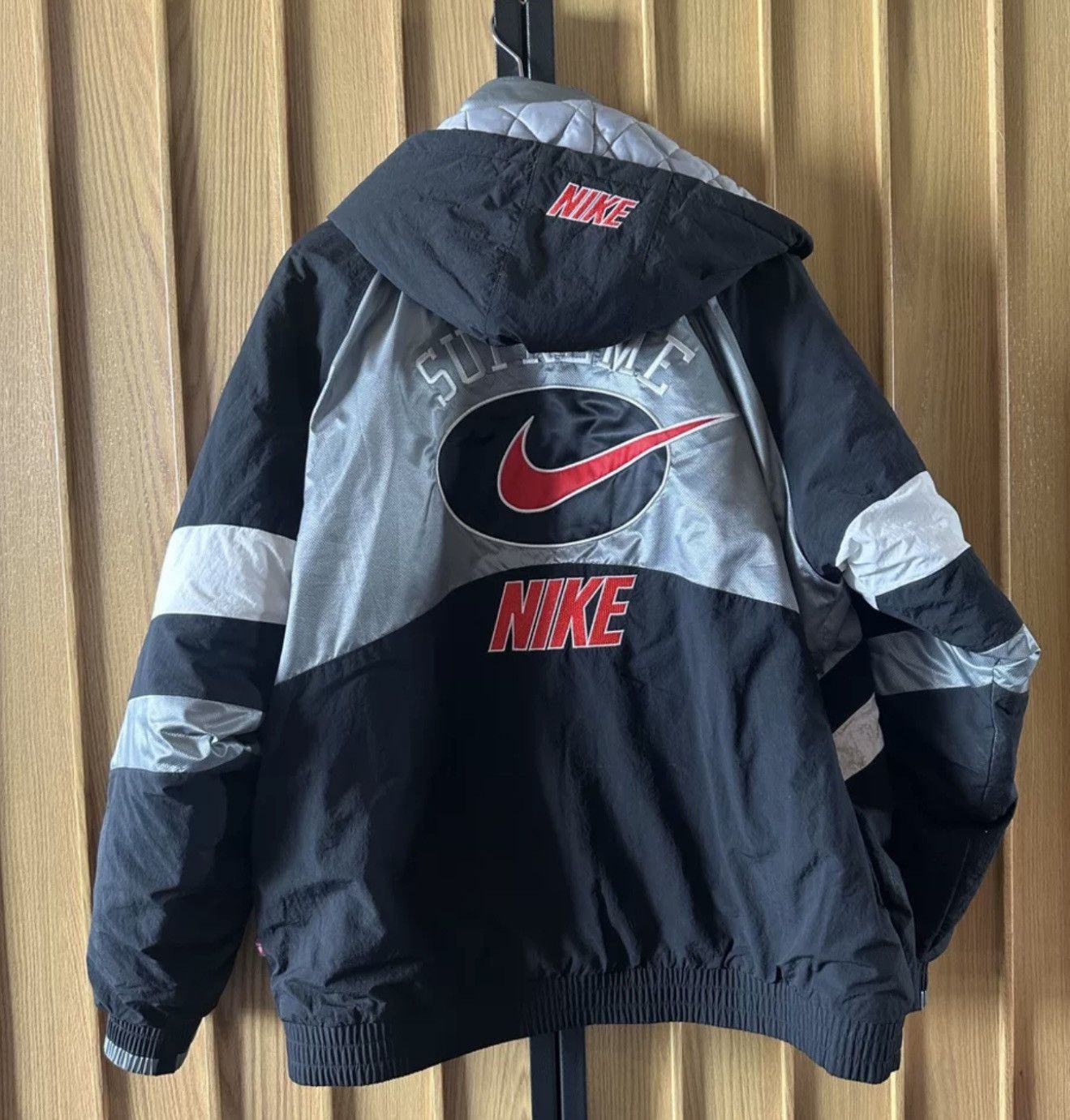Nike × Supreme Supreme nike hooded sport Jacket sliver | Grailed