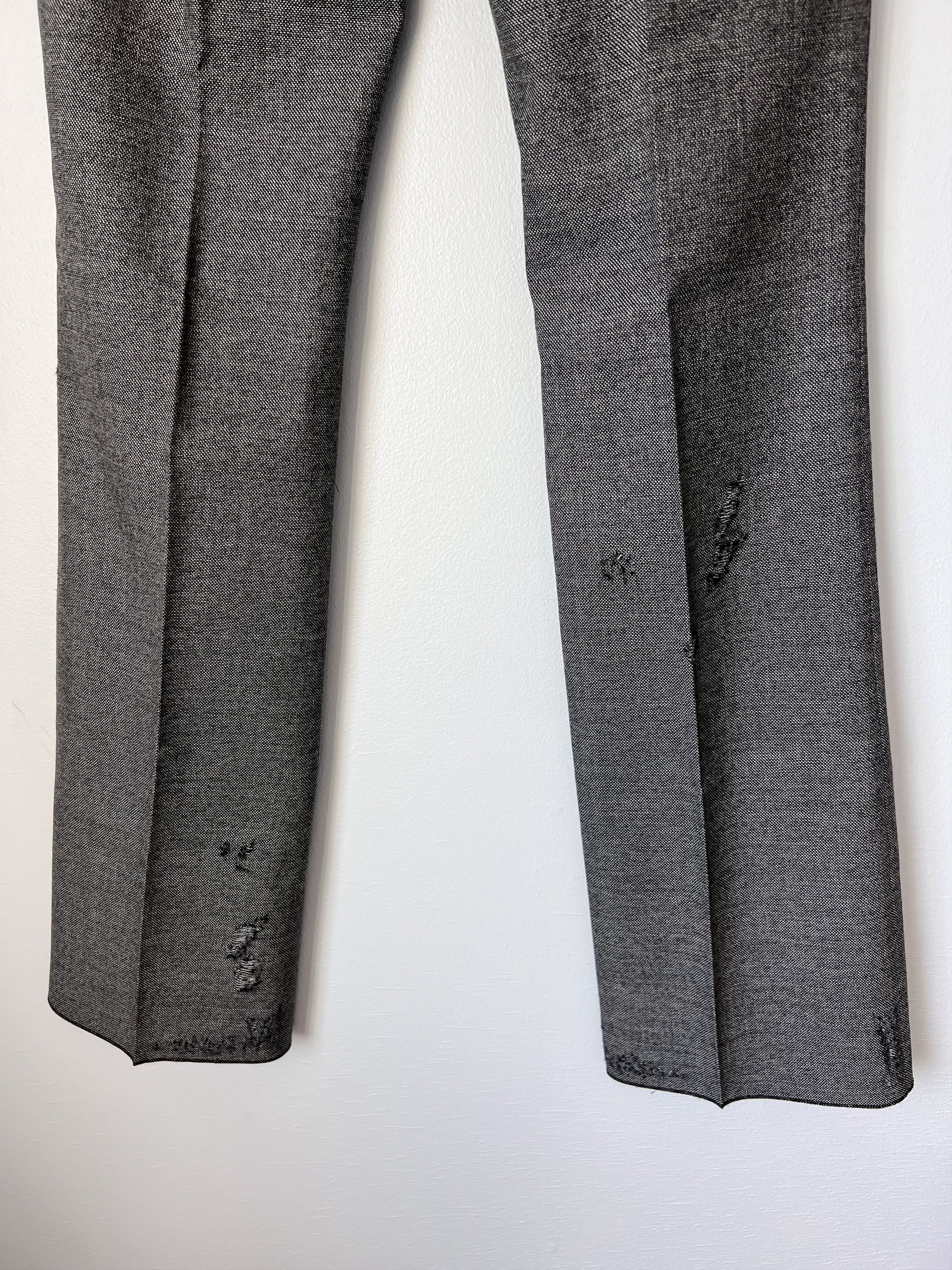 Marni Marni Distressed Wool Pants in Grey Size US 30 / EU 46 - 7 Thumbnail