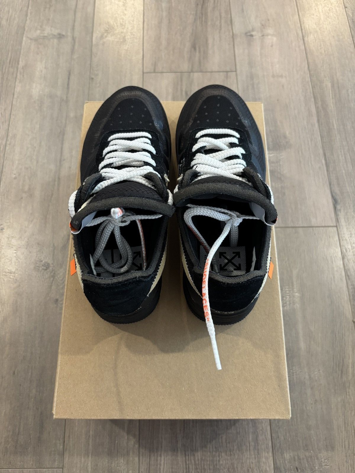 Jordan Brand × Off-White Off White Black Air Force One Size 5.5m/7w Size US 7 / IT 37 - 3 Thumbnail