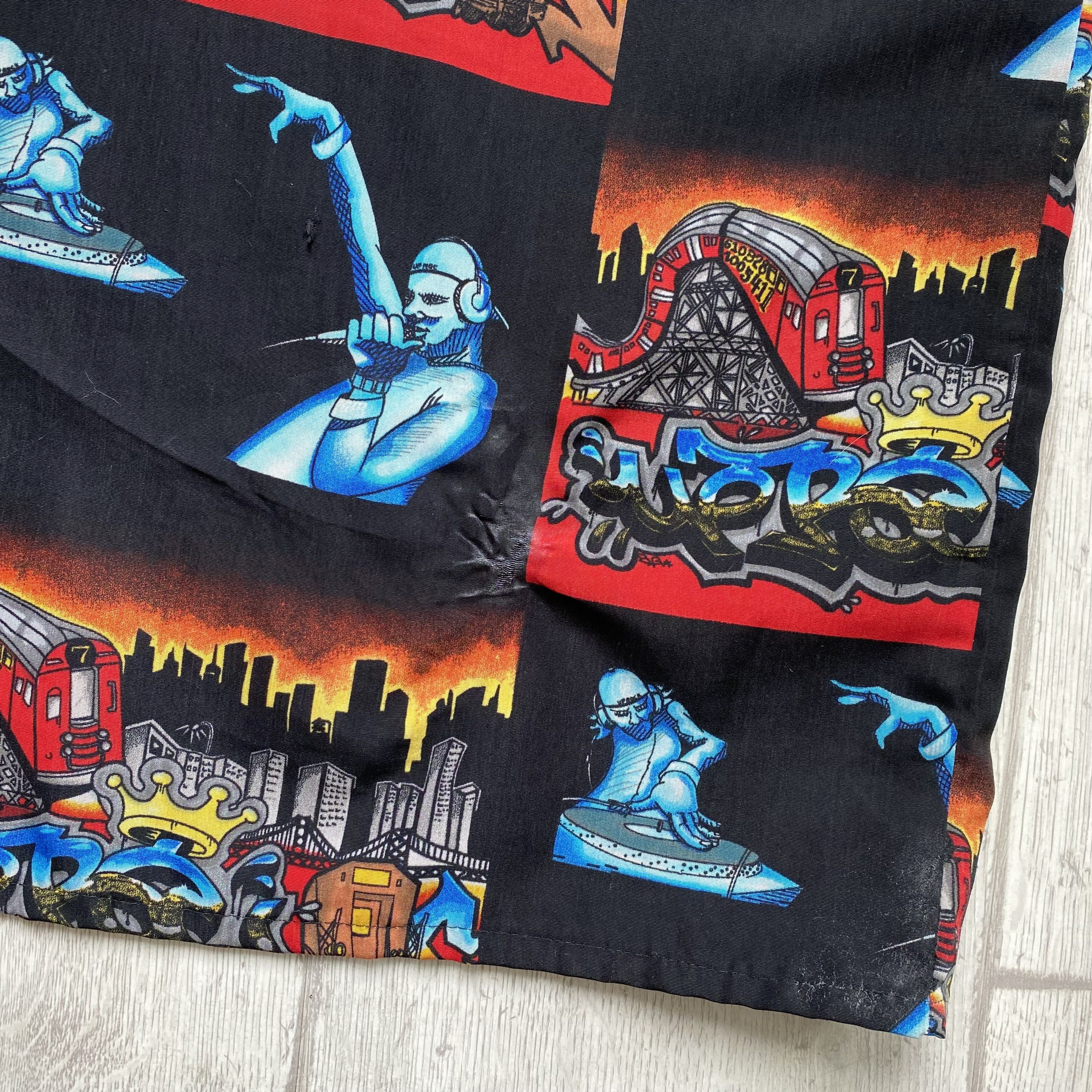 Rap Tees 🎙️Vintage 90s Crazy Shirt Japanese Hip Hop Rap hawaiian Size US XXL / EU 58 / 5 - 6 Thumbnail