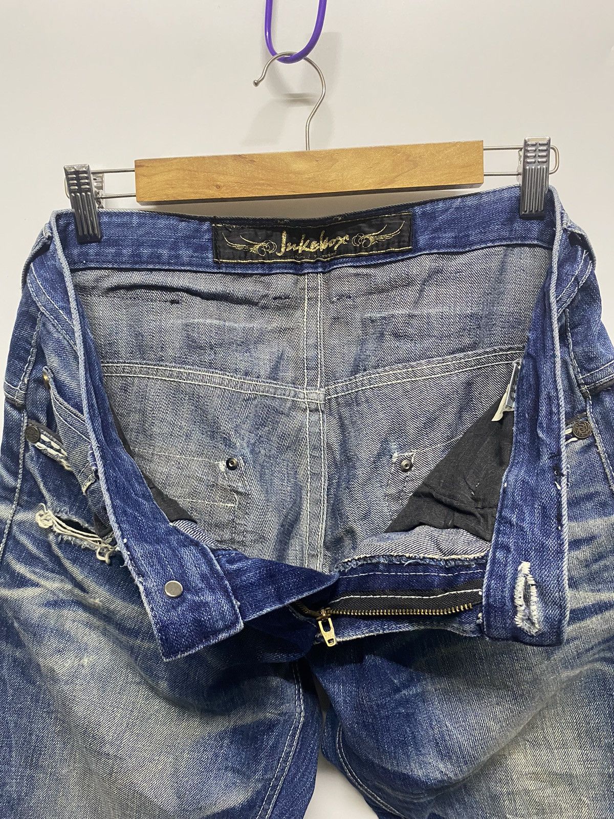 Japanese Brand JUKEBOX Japanese Brand Distressed Denim Jeans Fashion Street Size US 34 / EU 50 - 14 Thumbnail