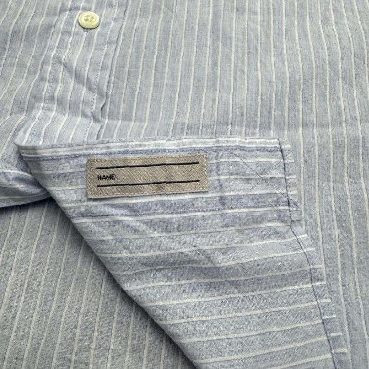 Vintage JACK SPADE Men's Dress Shirt 2XL Blue White Striped Cotton Casual Workwear Size 48R - 6 Thumbnail