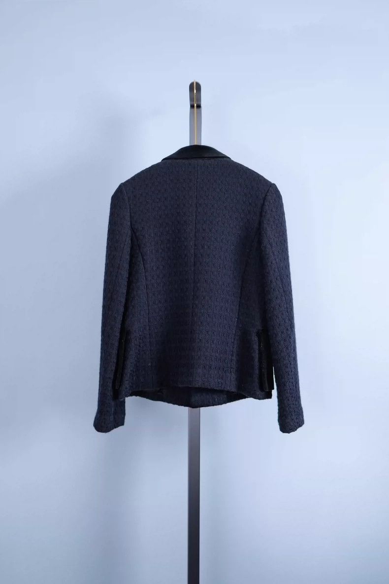 Comme des Garcons Comme des Garcons Bamboo texture navy velvet wool suit Size XS / US 0-2 / IT 36-38 - 2 Thumbnail