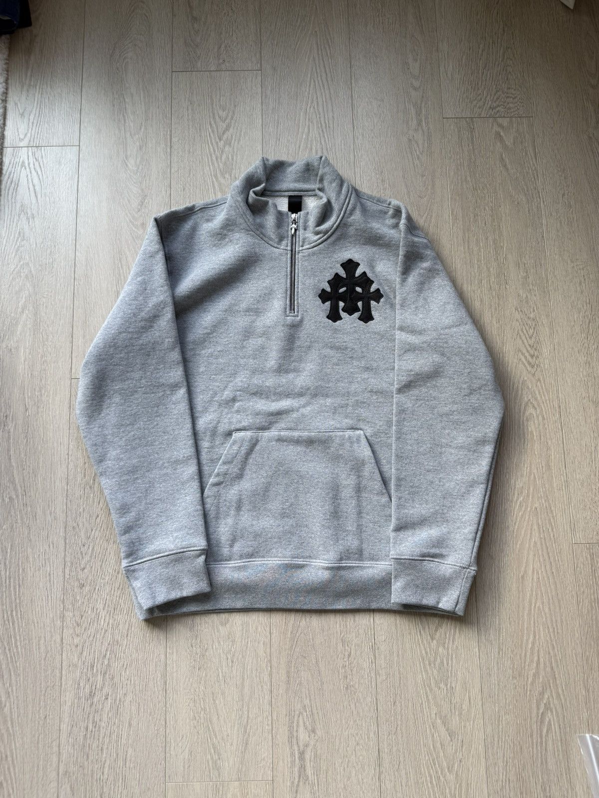 Chrome Hearts Chrome hearts half zip paperjam sweatshirt | Grailed
