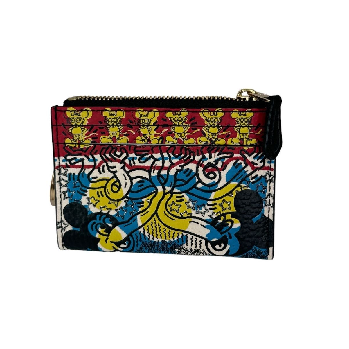 Coach Coach Disney Mickey Mouse X Keith Haring Mini Skinny Id Case Size ONE SIZE - 4 Thumbnail