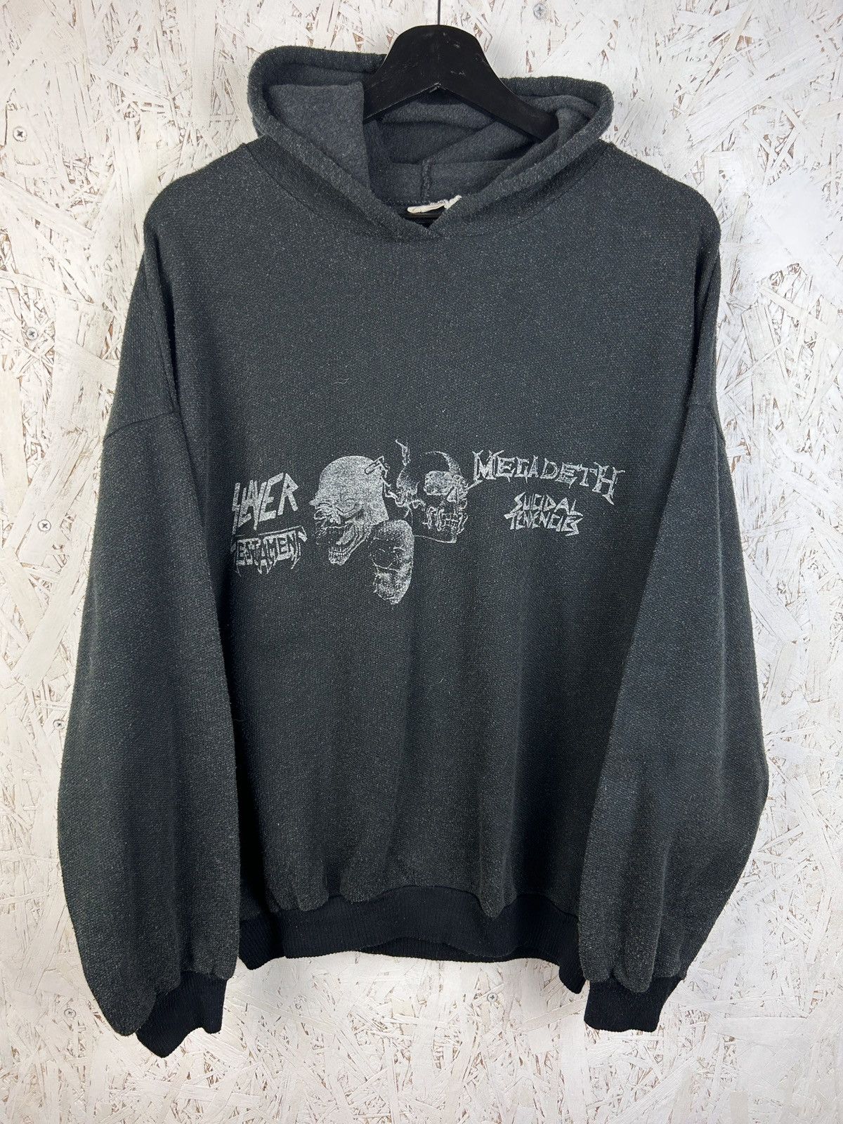 Band Tees 1990 Clash Of Titans Slayer Megadeth Testament Metal Hoodie Size US M / EU 48-50 / 2 - 1 Thumbnail