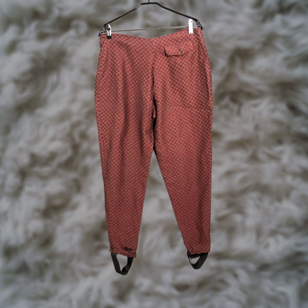 Jean Paul Gaultier Jean Paul Gaultier Pour GIBO Stirrup Pants Wool Burgundy Women Size 44 Patterned Size 30" / US 8 / IT 44 - 1 Thumbnail