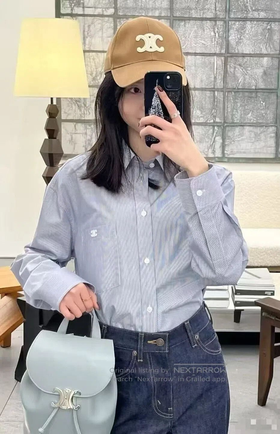 Celine Celine Striped Logo Shirt, Size 40. Size US XXS / EU 40 - 6 Thumbnail