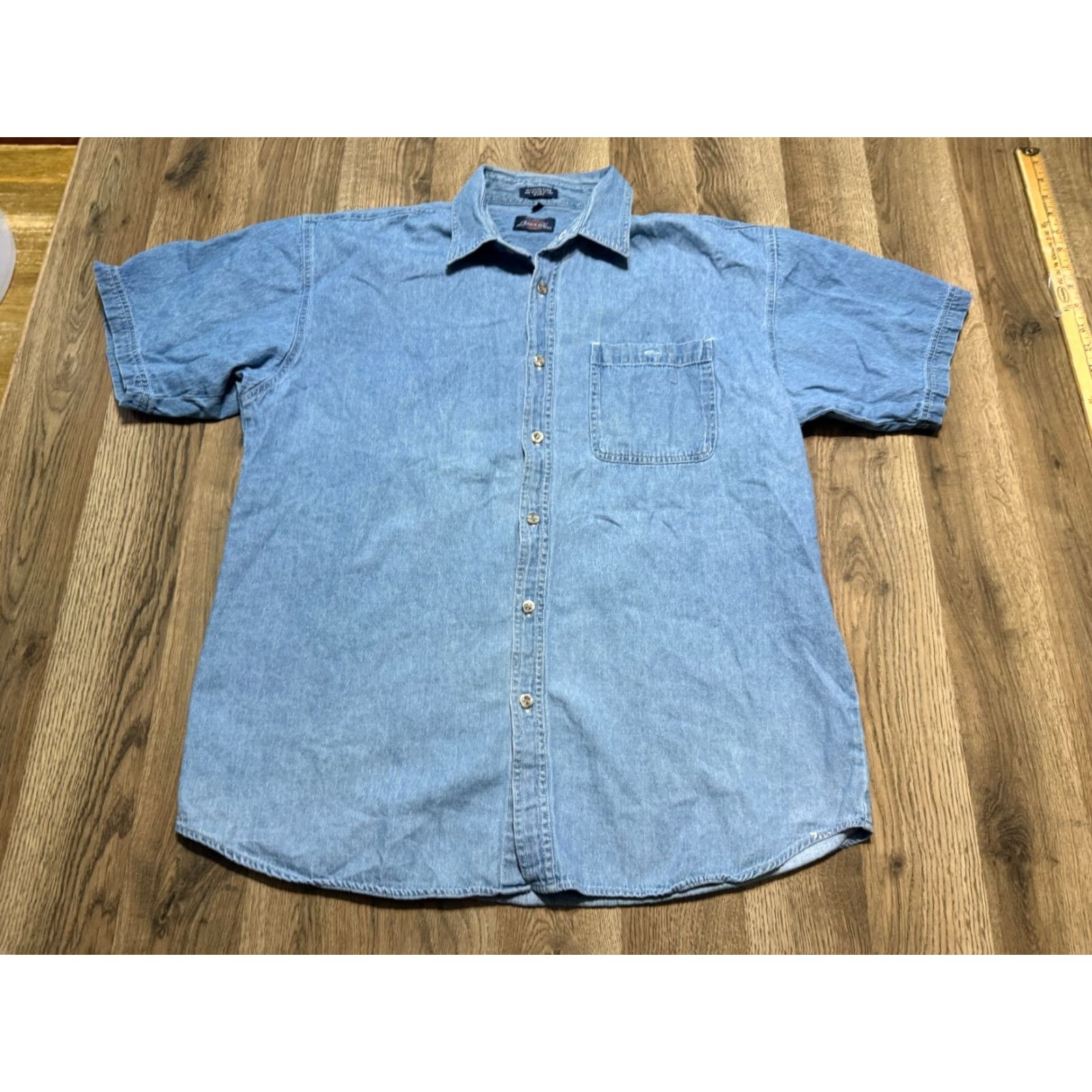 Dickies Dickies Shirt Mens Large Blue Short Sleeve Button Up 100% Cotton Casual Workwear Size US L / EU 52-54 / 3 - 2 Thumbnail