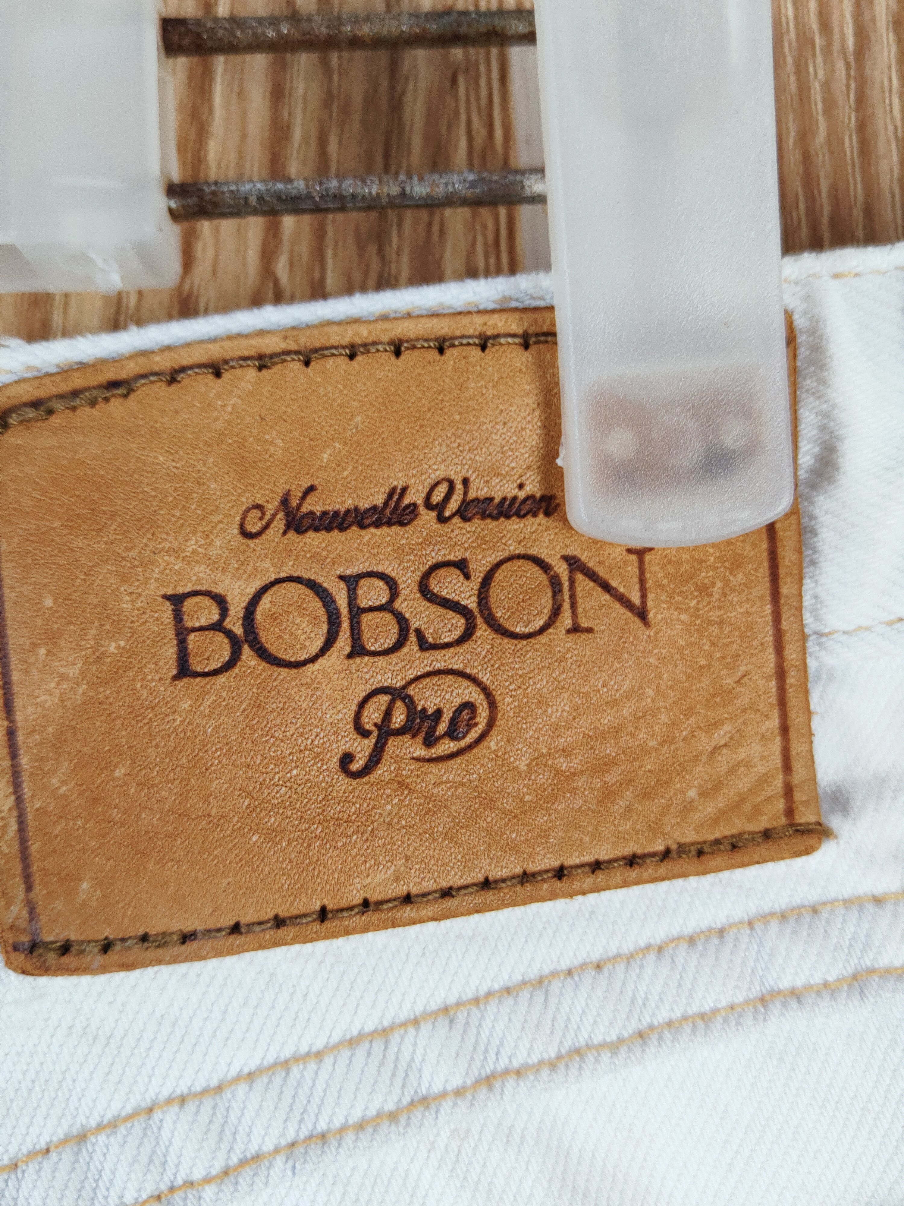 Japanese Brand Bobson Pro White vintage Distressed Ripped Jeans #W543 Size US 33 - 13 Thumbnail