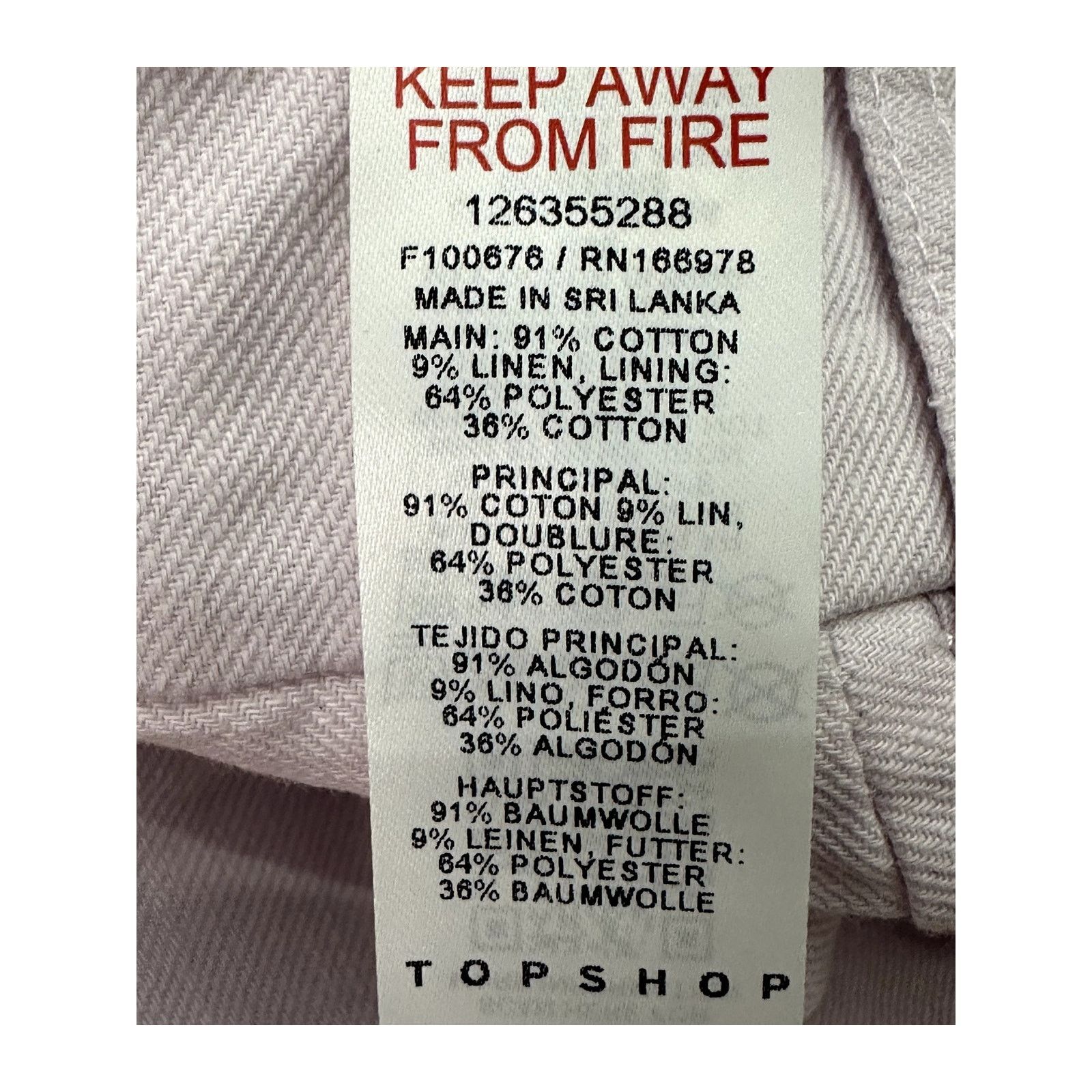 Other Topshop High-Rise Shorts Pockets Belt Loops Linen Purple 8 Size 30" / US 8 / IT 44 - 10 Thumbnail