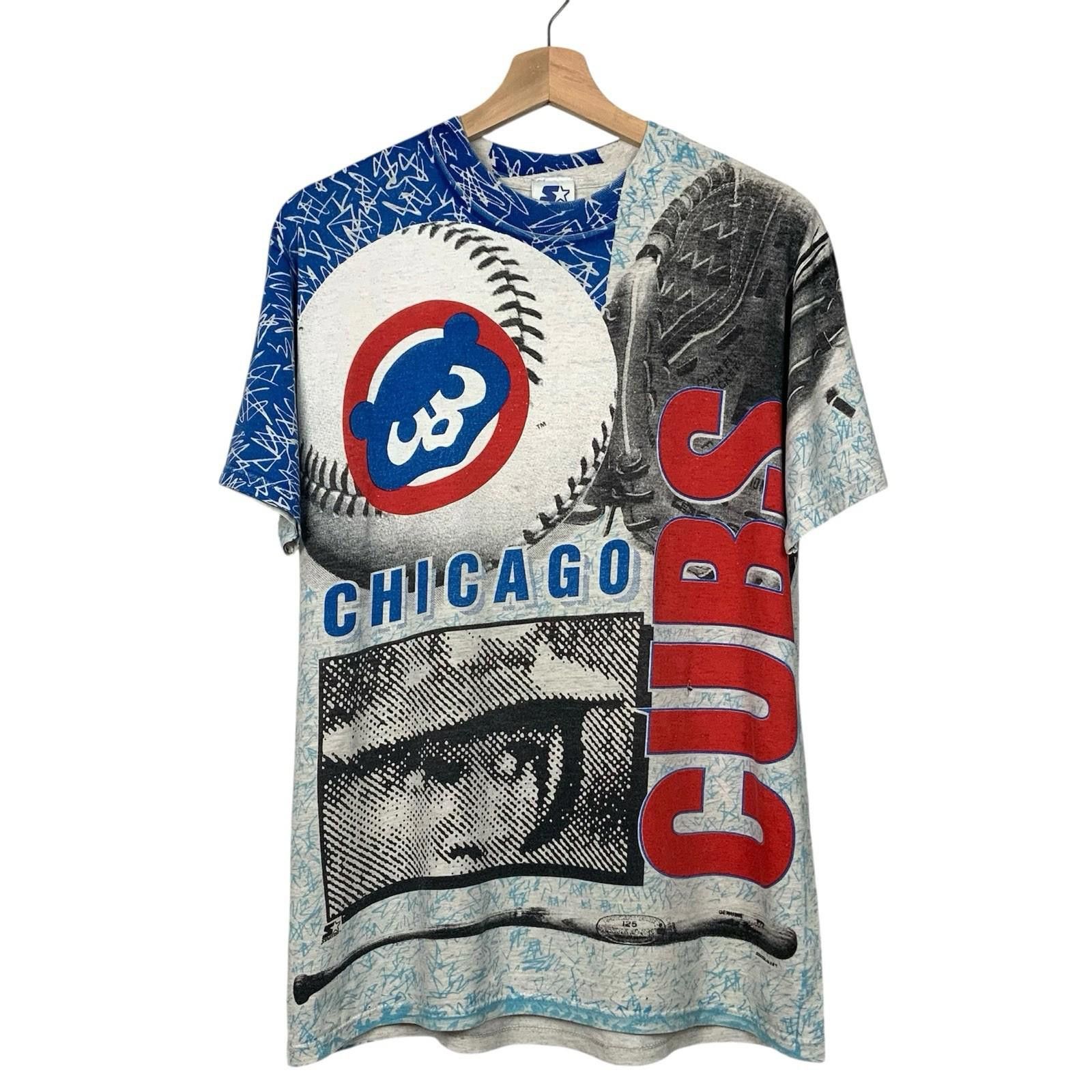 Starter Vintage 90s Chicago Cubs MLB Starter AOP T Shirt Medium Size US M / EU 48-50 / 2 - 1 Thumbnail