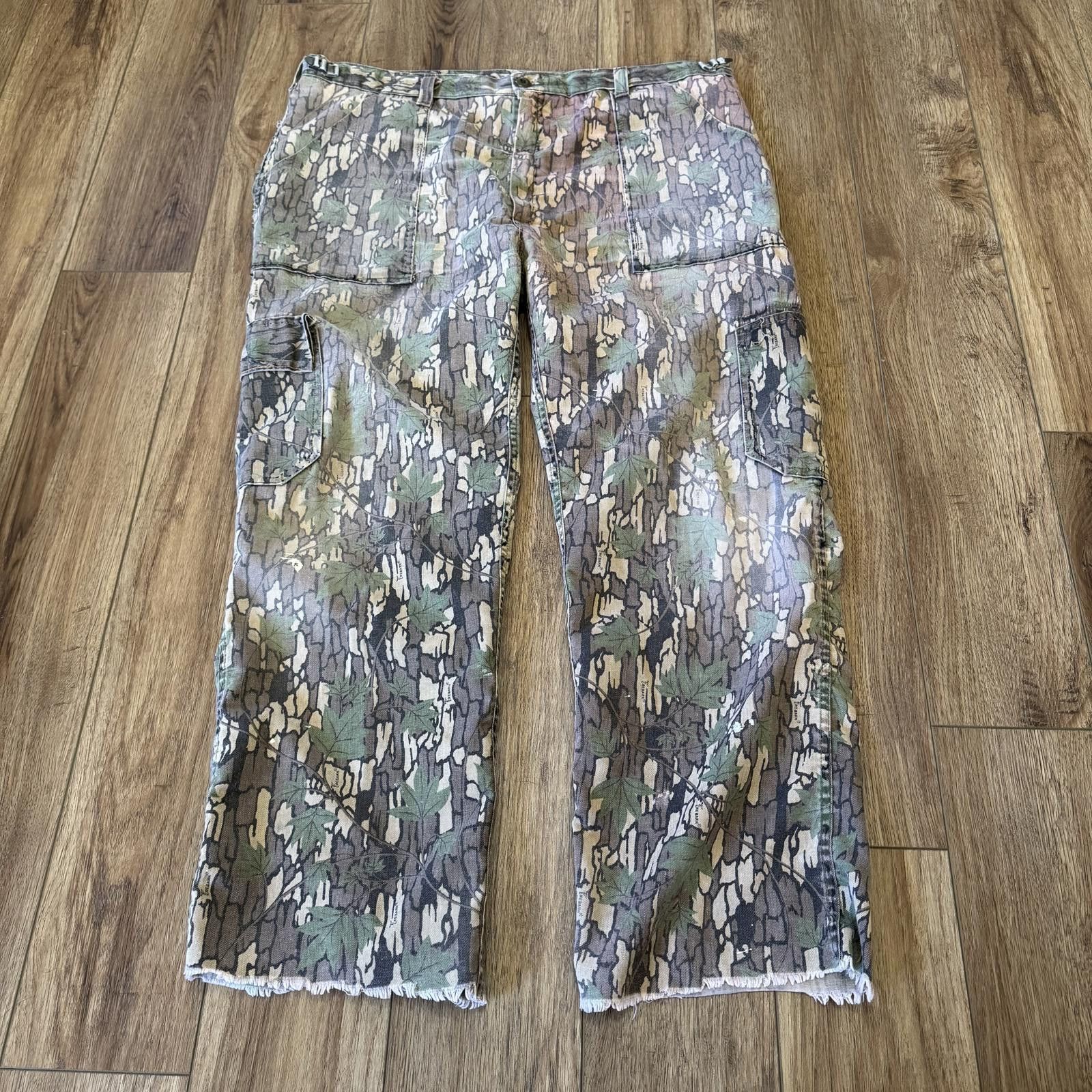 Other Vintage 80s Trebark Camo Pants Cropped Distressed Grunge Size US 36 / EU 52 - 2 Thumbnail