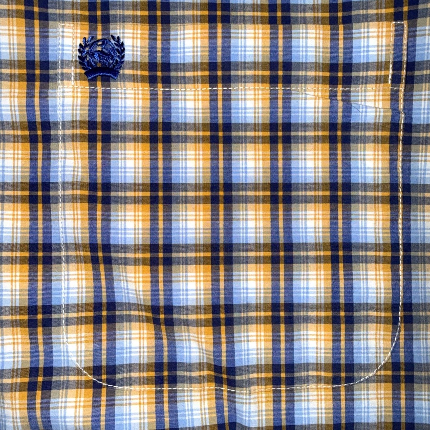 Vintage Cinch Shirt Men’s Medium Blue Yellow Plaid Button Up Long Sleeve Western Cowboy Shirt Size US M / EU 48-50 / 2 - 5 Thumbnail