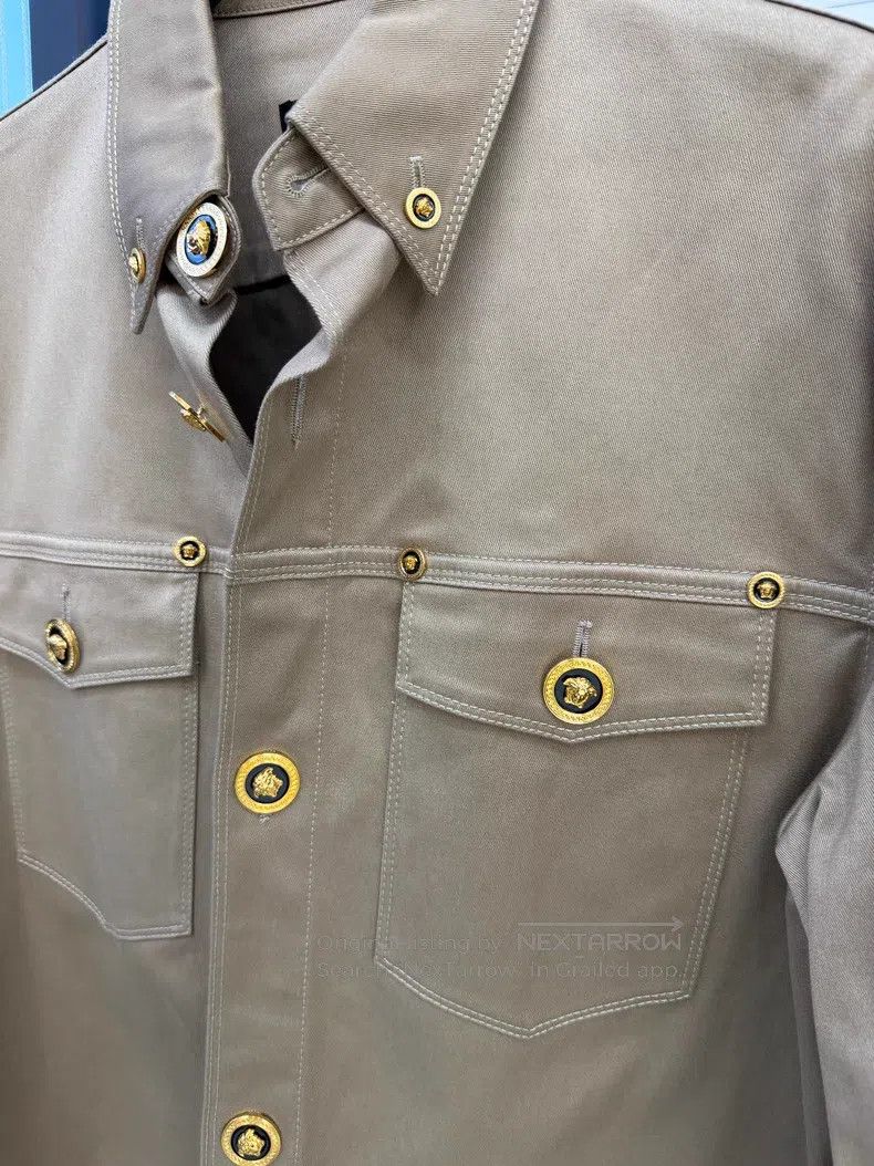 Versace Versace Black and gold medusa shirt coat Size US XXS / EU 40 - 5 Thumbnail