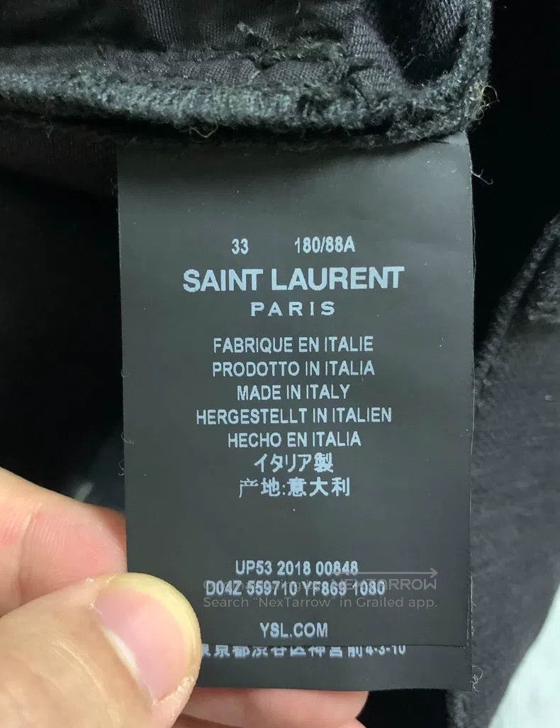 Saint Laurent Paris Saint Laurent Paris Black Basic Denim Pants Size US 33 - 4 Thumbnail