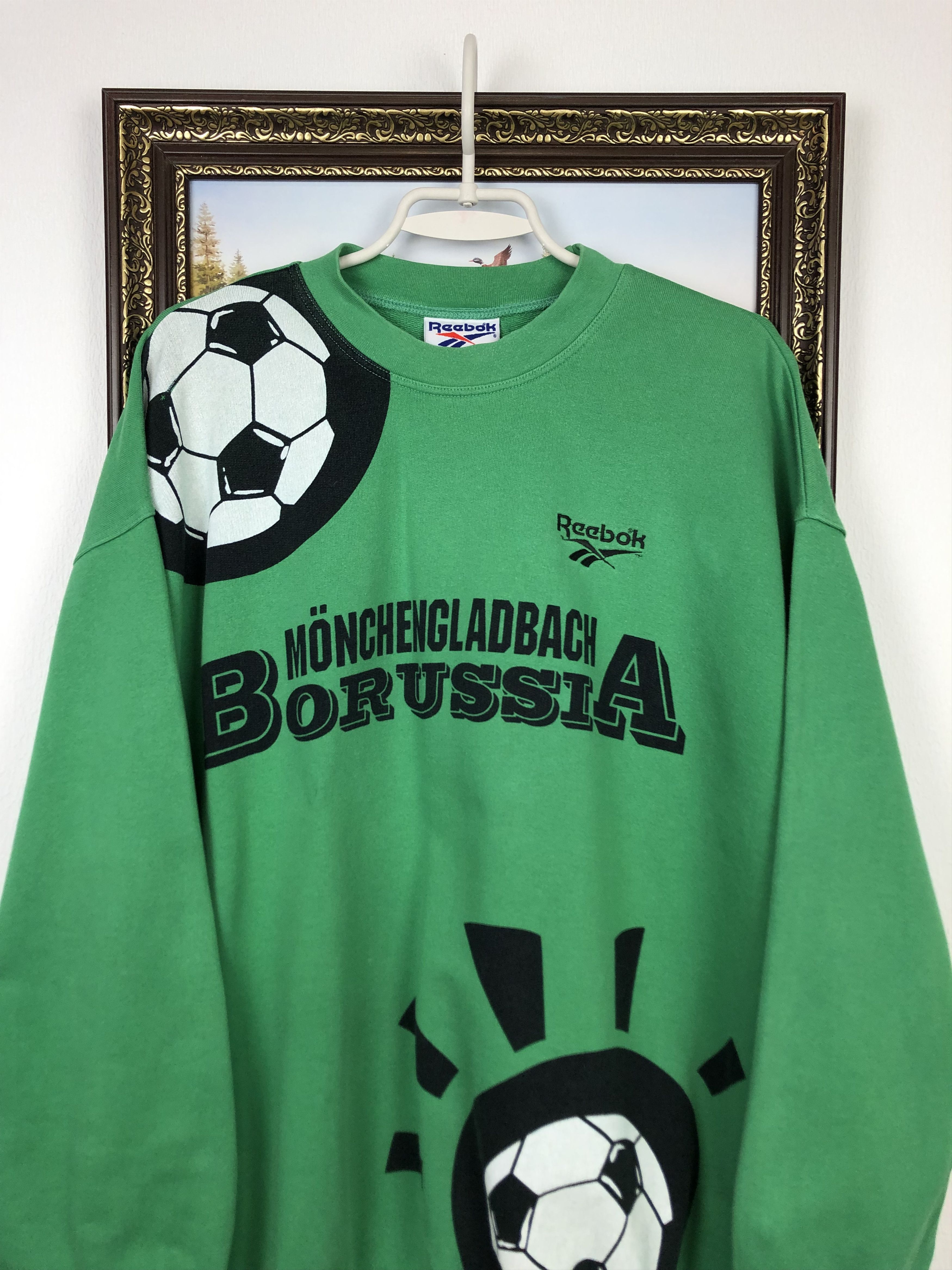 Reebok Vintage Borussia Monchengladbach Football Sweatshirt Jacket Size US L / EU 52-54 / 3 - 2 Thumbnail
