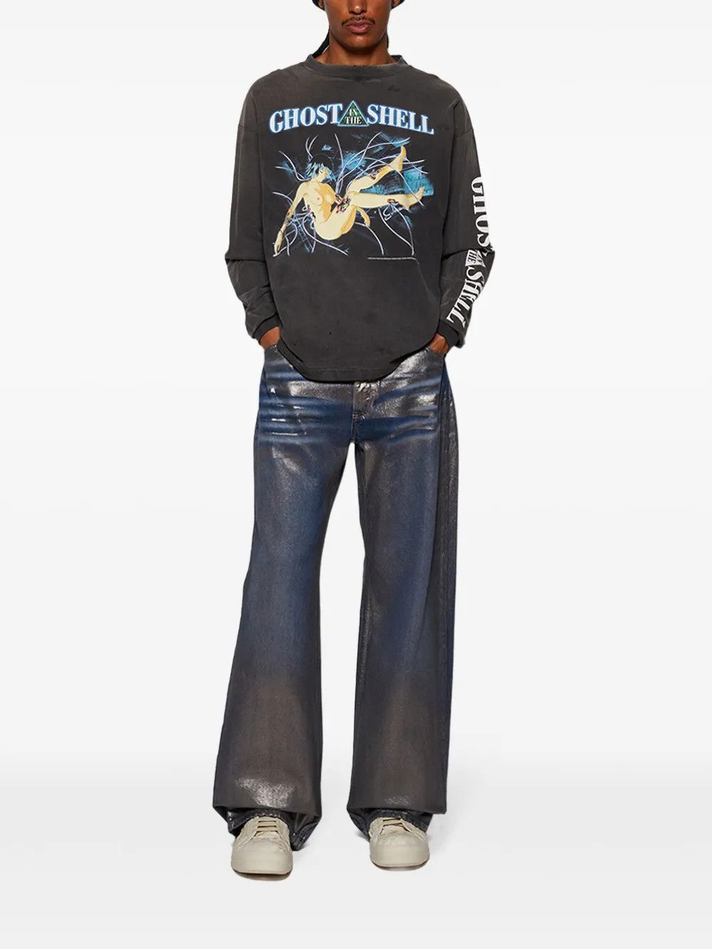 Saint Michael o1h1sh10525 Gits T-Shirt in Black Size US XXL / EU 58 / 5 - 5 Thumbnail