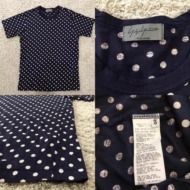 Yohji Yamamoto yohji yamamoto pourhomme Polka Dot T-shirt K11 Size US L / EU 52-54 / 3 - 4 Thumbnail