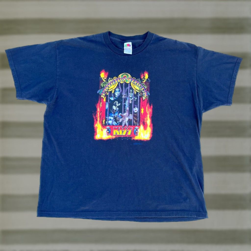 Fruit Of The Loom VINTAGE KISS Psycho Circus Band T-Shirt Sz 2XL Shirt Mens Black 1999 Band, Music Size US XXL / EU 58 / 5 - 1 Thumbnail