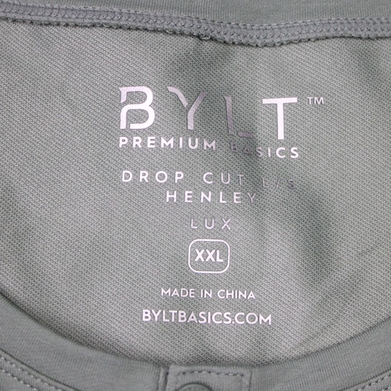 Vintage BYLT Shirt Mens 2XL Green Henley XL NWT Long Sleeve Stretch Pullover T-Shirt Sportsman Classic Cotton Polyester Spandex Relaxed Fit Size US XXL / EU 58 / 5 - 7 Thumbnail