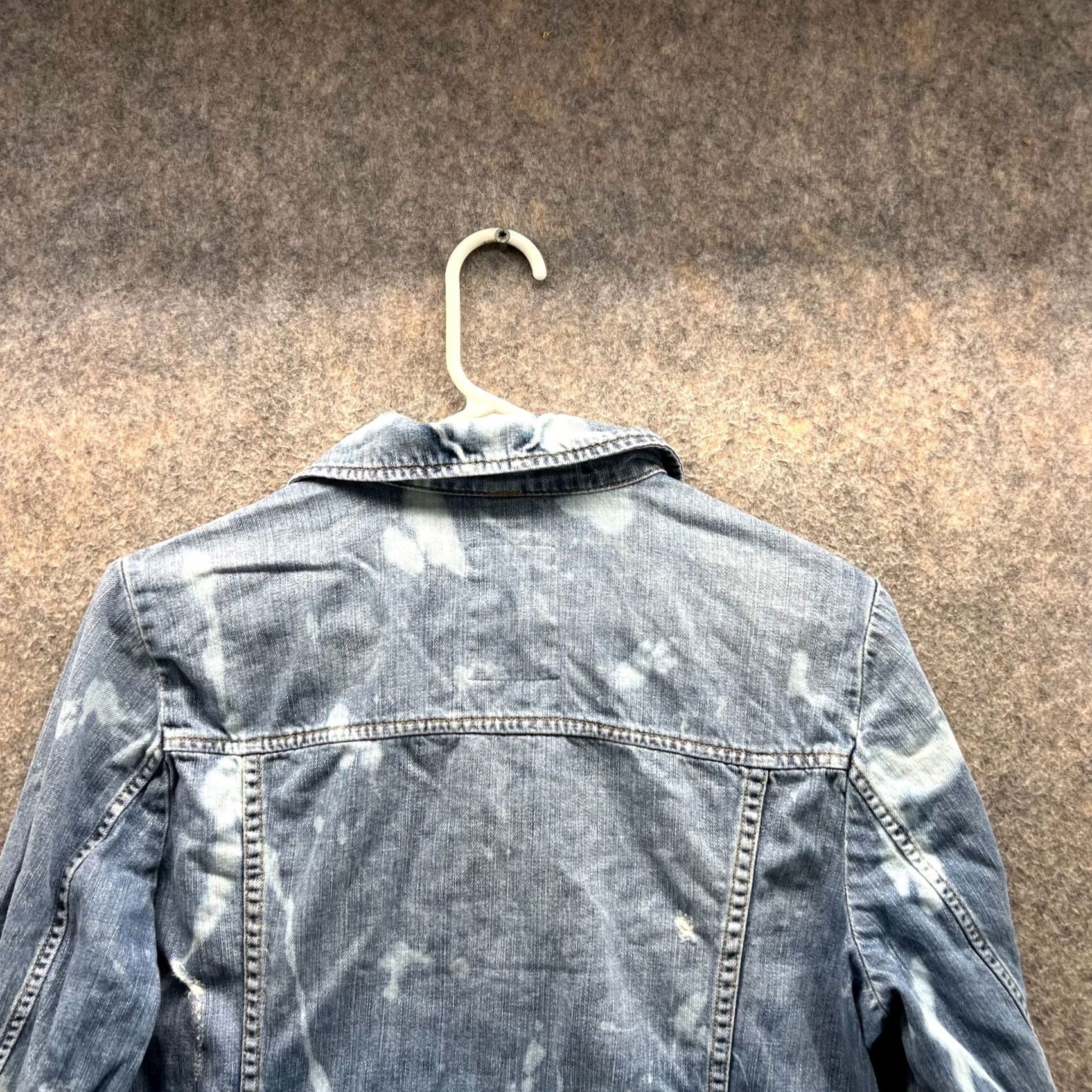 J.Crew VINTAGE J.CREW Denim Jacket Women Medium Blue Distressed Casual Jean Indigo Jacket Women M Blue Vintage motorcycle style Men's? Ladies? Size 32" / US 10 / IT 46 - 3 Thumbnail