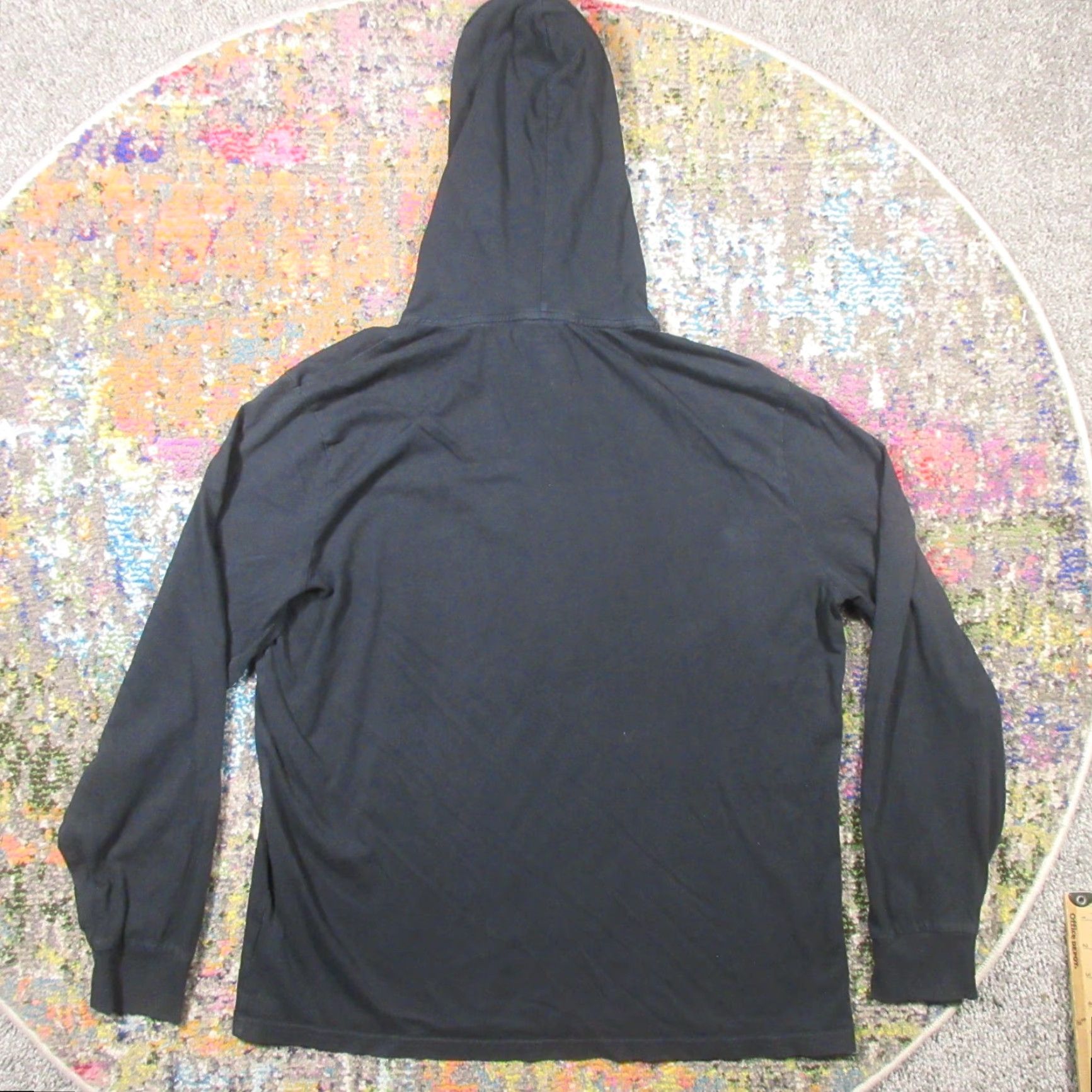 Polo Ralph Lauren Polo Ralph Lauren Hoodie Mens L Black Cotton Jersey Embroidered Pony Logo Pullover Lightweight Hooded Distressed* Size US L / EU 52-54 / 3 - 2 Thumbnail
