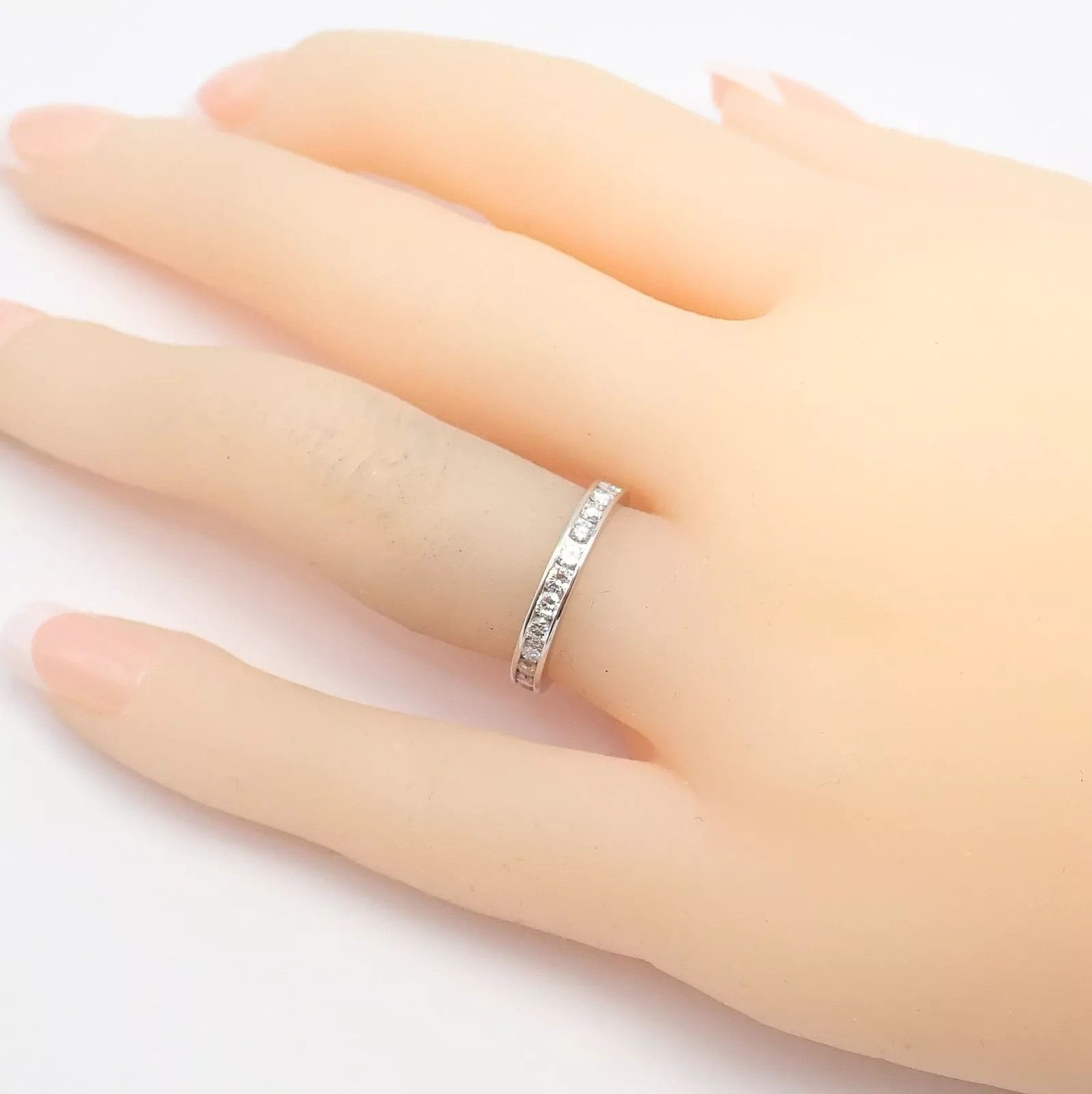 Tiffany & Co. Tiffany & Co Platinum 0.80ct Diamond Eternity 3mm Band Ring Size ONE SIZE - 10 Thumbnail