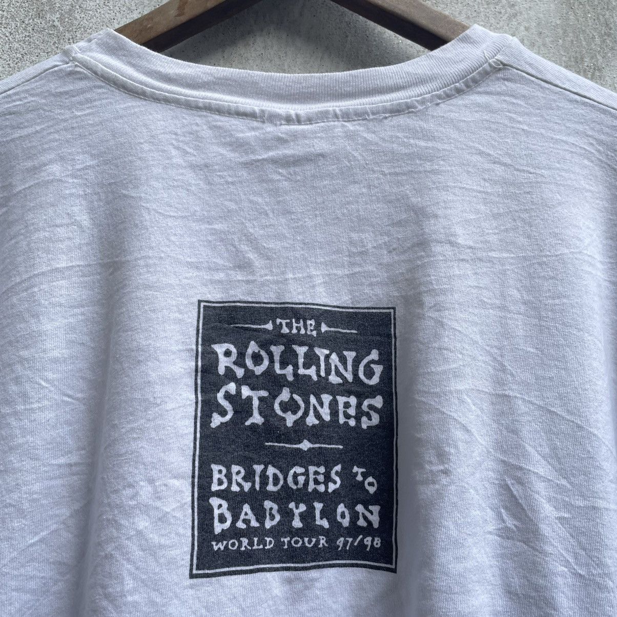 Band Tees × The Rolling Stones × Vintage Vintage 90s The Rolling Stones Cropped T-Shirt Size US XL / EU 56 / 4 - 12 Thumbnail
