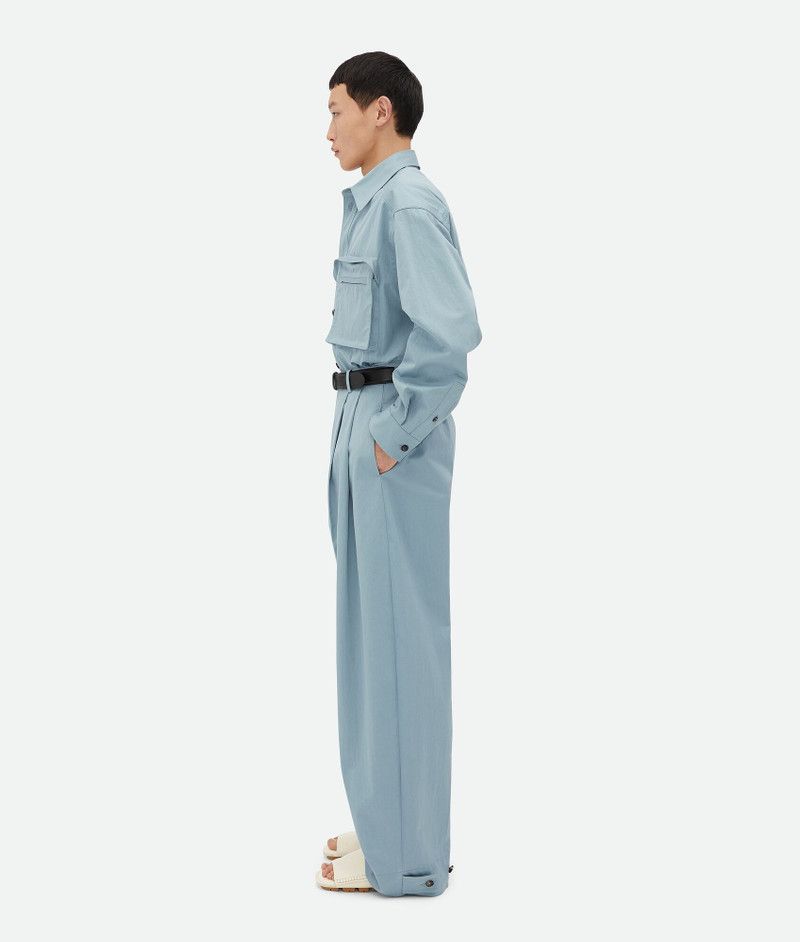 Bottega Veneta o1s1rm0326 Cotton Twill Trousers in Blue Size US 38 / EU 54 - 2 Thumbnail
