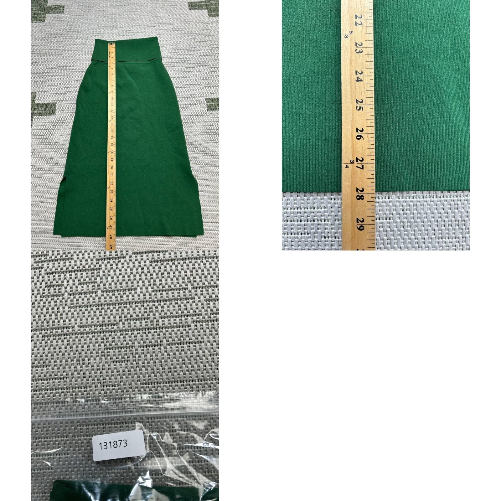 M.M.LaFleur MM.LaFleur Skirt Womens XS Green Knit Short Straight & Pencil Skirt, High Rise, Solid, Viscose, Spring Summer Fall, Business Size 26" / US 2 / IT 38 - 8 Thumbnail