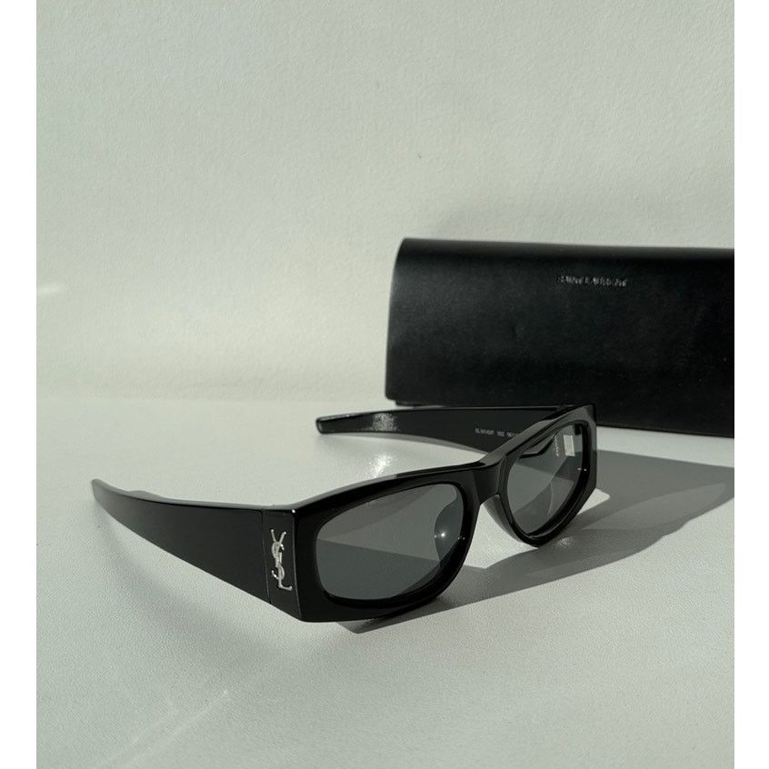 Saint Laurent Paris NEW Saint Laurent SLM140/F Black Silver Sunglasses $580 Size ONE SIZE - 2 Thumbnail