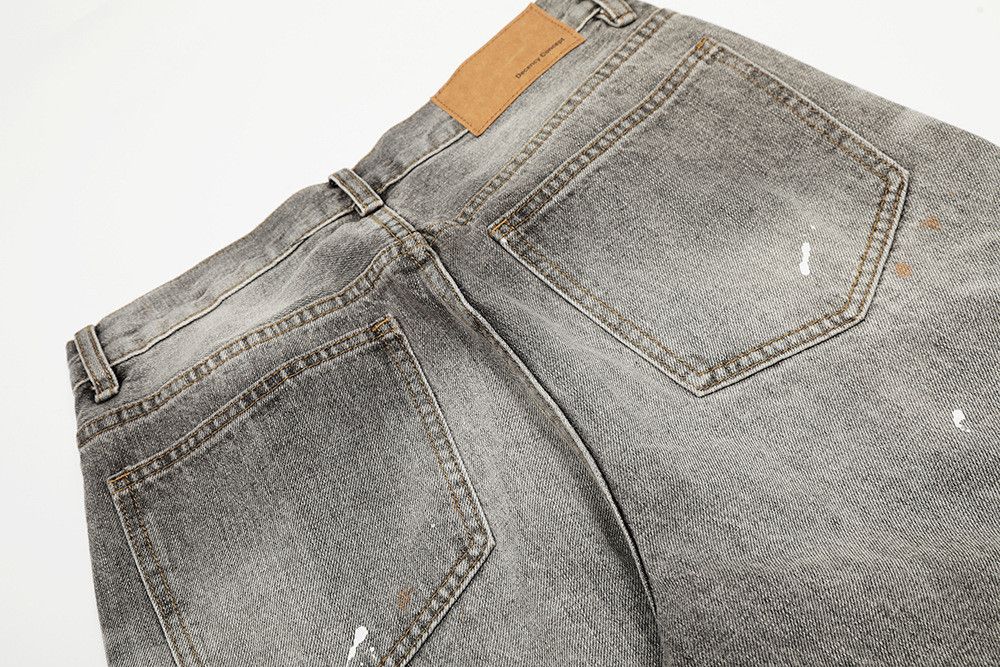 Jean American distressed washed splattered straight jeans for men Size US 32 / EU 48 - 5 Thumbnail