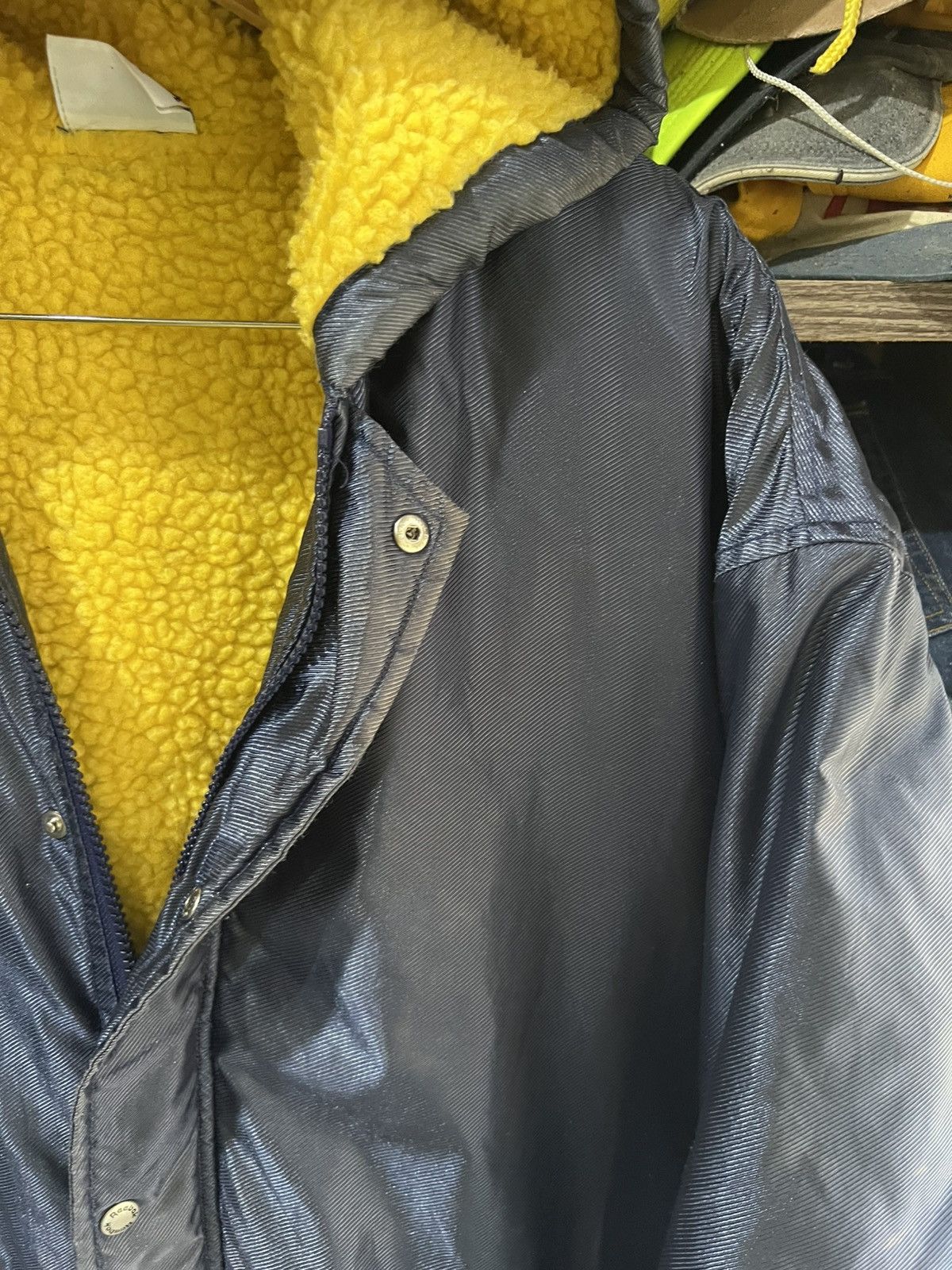 🔥Vintage Reebok Sherpa Button Long Jacket Hoodie