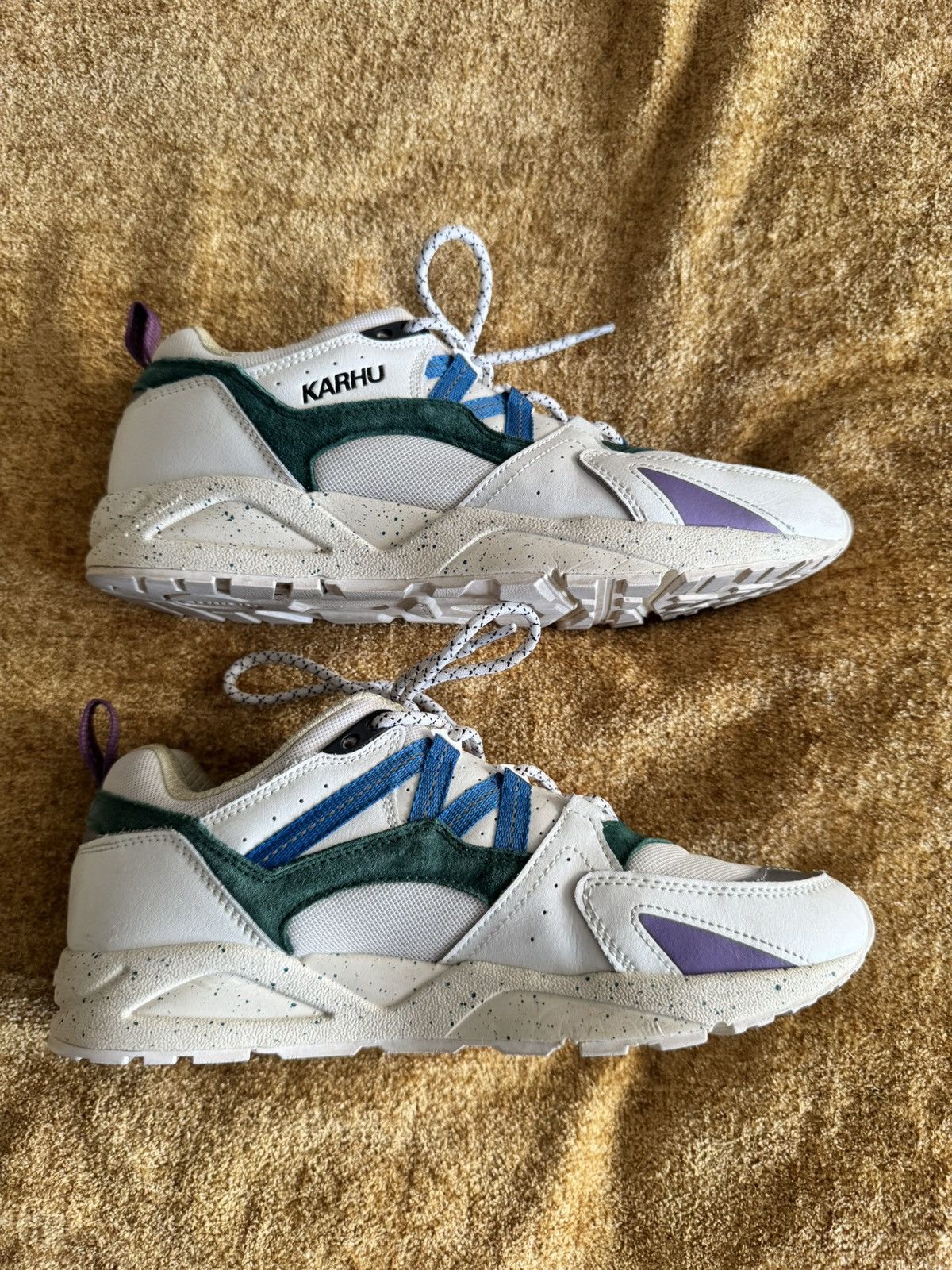 Karhu Karhu Fusion 2.0 Sneakers - White/Green/Purple Retro Runner Size US 8 / EU 41 - 5 Thumbnail