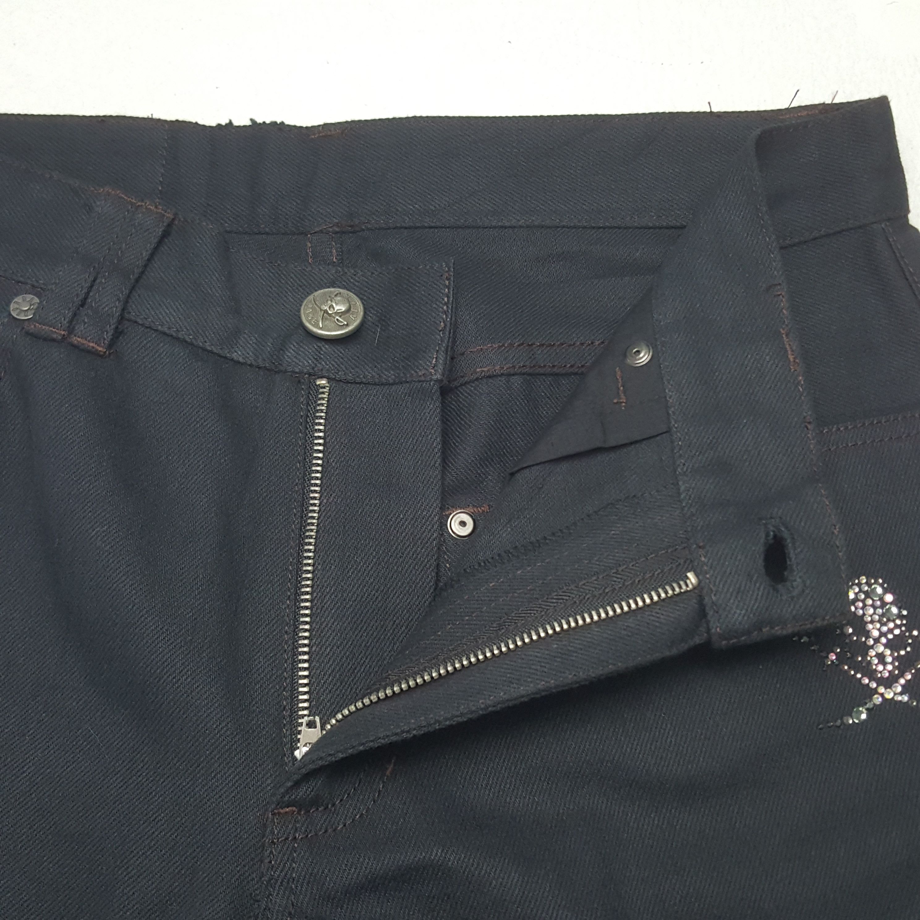 Vintage Vintage Abordage Skull Streetwear Black Jeans Size US 30 / EU 46 - 12 Thumbnail