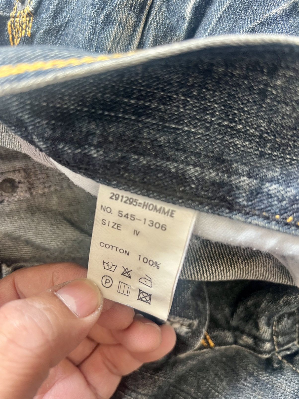 291295=Homme Vintage 291295 Homme Dyed Washed Flare Jeans Size US 34 / EU 50 - 11 Thumbnail