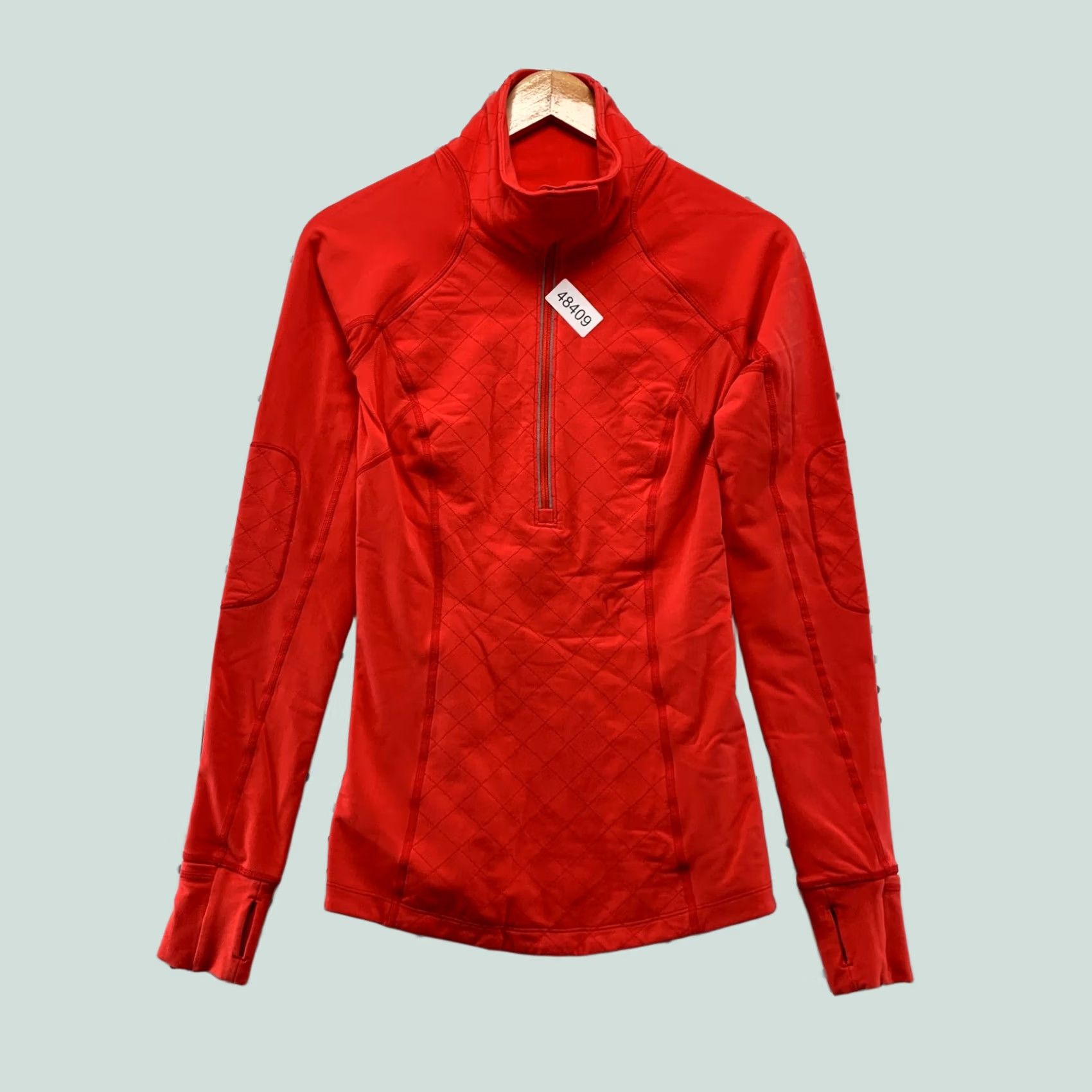 Lululemon Lululemon Running Jacket Womens Coral Red Reflective Pockets Zip Collar Size L / US 10 / IT 46 - 1 Thumbnail