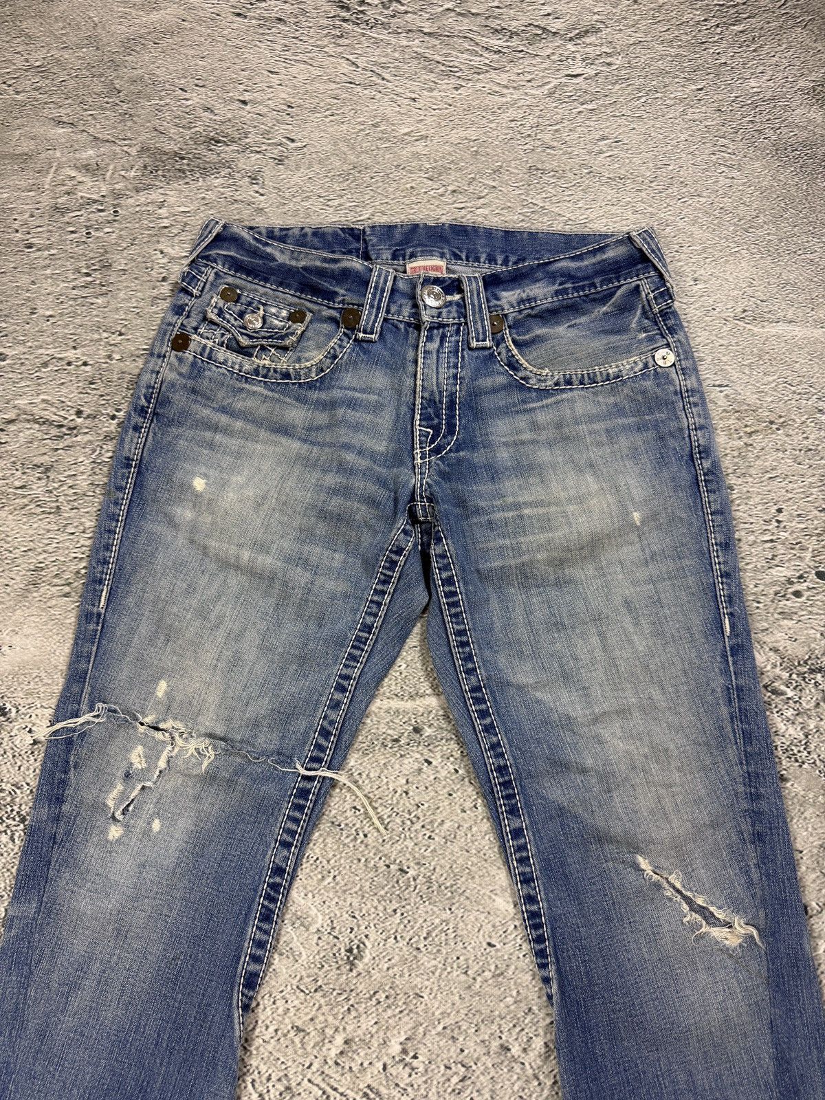 True Religion True Religion Joey jeans vintage denim pants flared blue Size US 31 - 12 Thumbnail