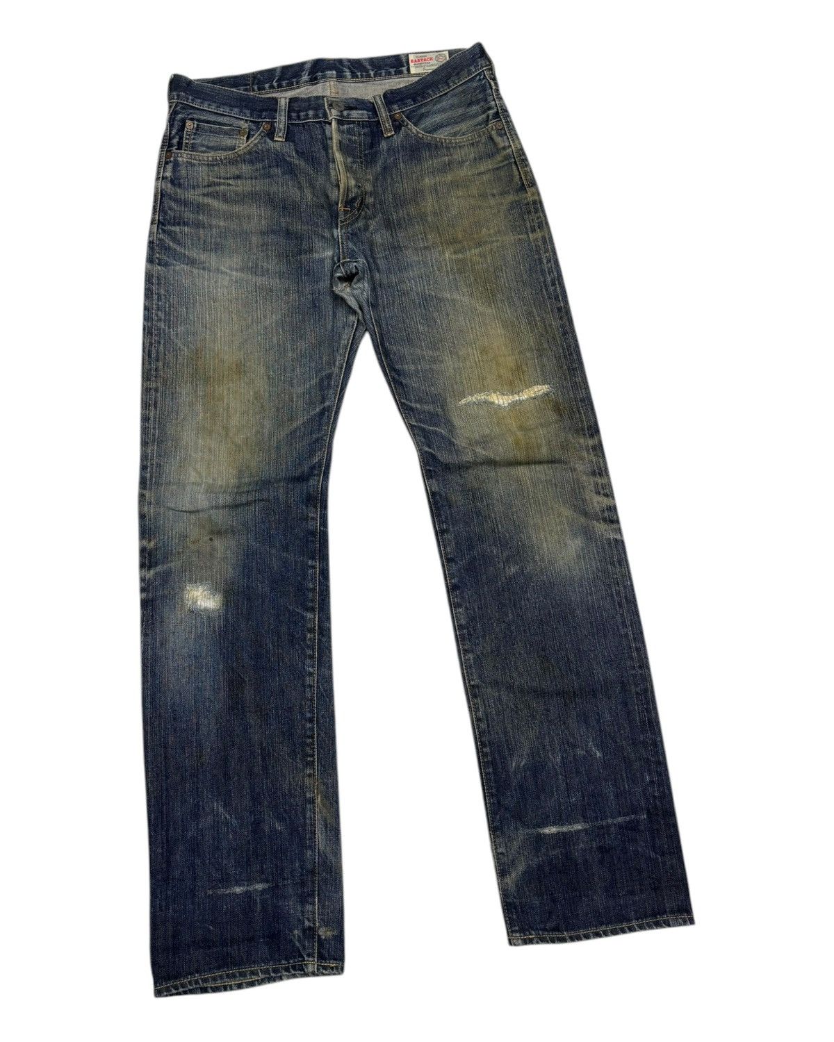 Hysteric Glamour 🇯🇵 BARTACK SELVEDGE JEANS RIPPED DESTROY JEANS Size US 33 - 3 Thumbnail