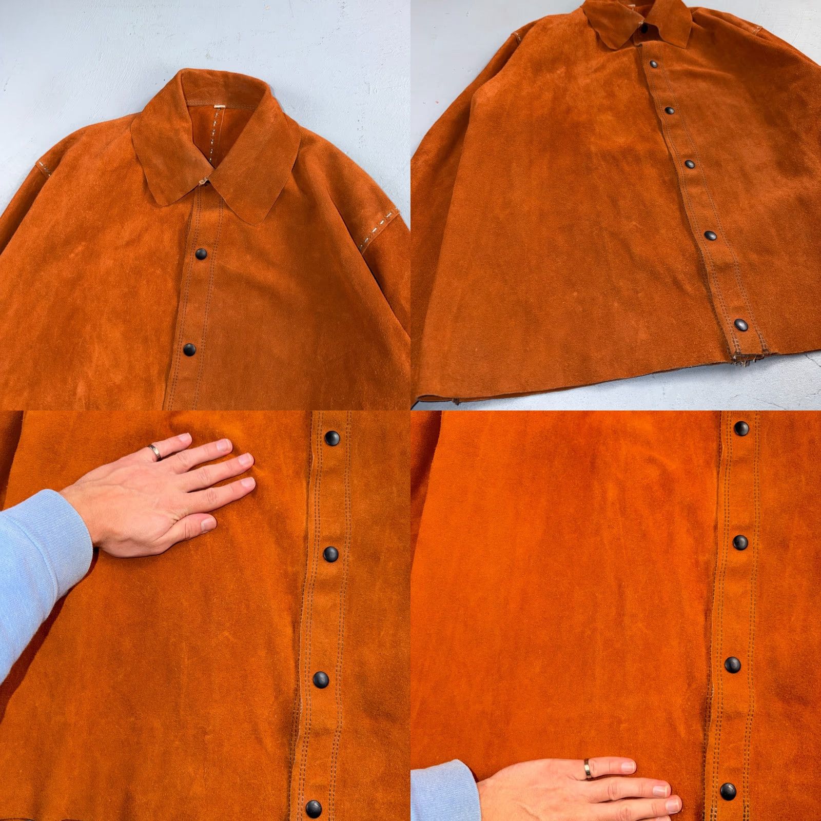 Vintage VINTAGE 60s 50s Brown Suede Leather Jacket Western Snap Cowboy Medium Mens Size US M / EU 48-50 / 2 - 8 Thumbnail