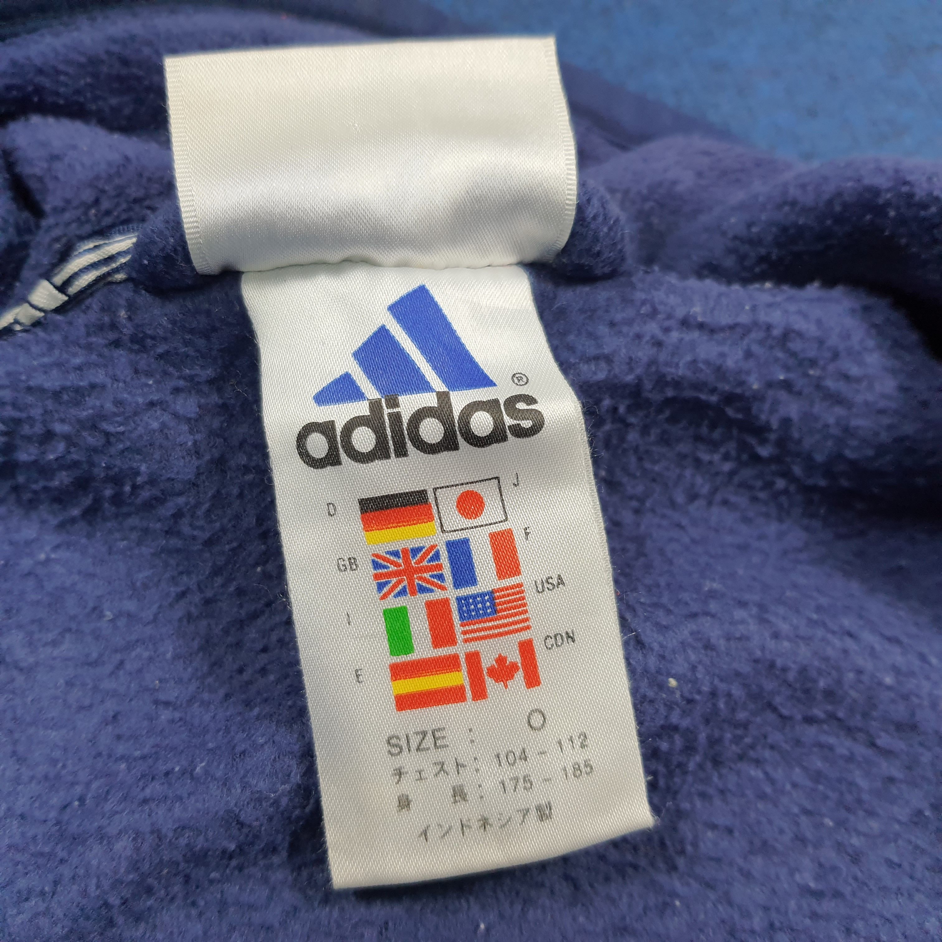 Adidas Vintage 90s Adidas Track Jacket Fleece Full Zip Custom Y's Size US L / EU 52-54 / 3 - 7 Thumbnail