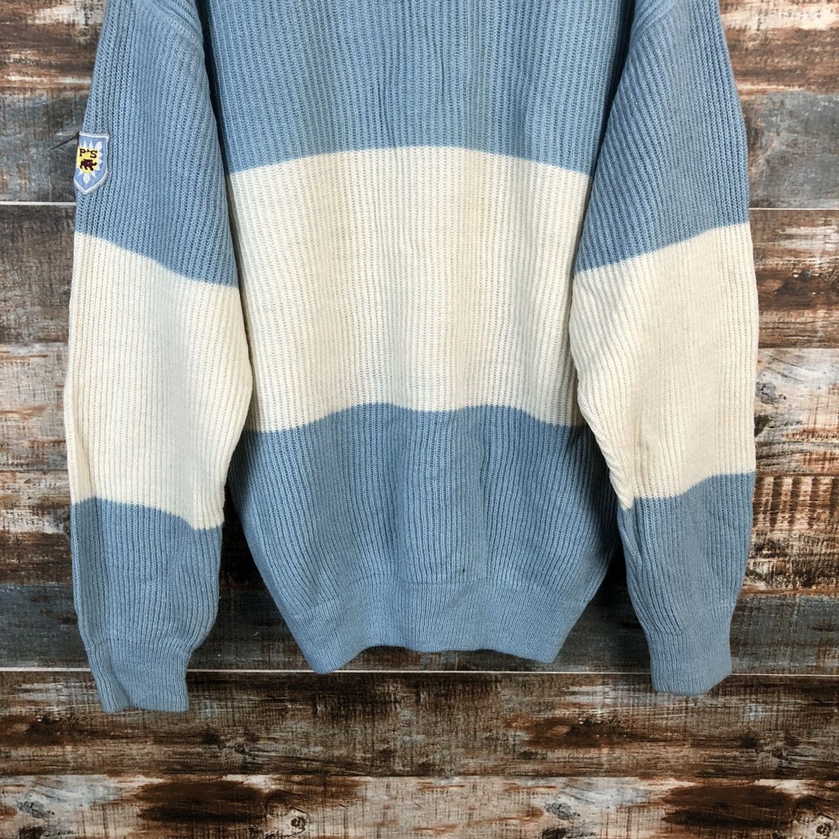 Vintage DL Porto Bellos Blue White Knitwear #C610 Size US L / EU 52-54 / 3 - 15 Thumbnail