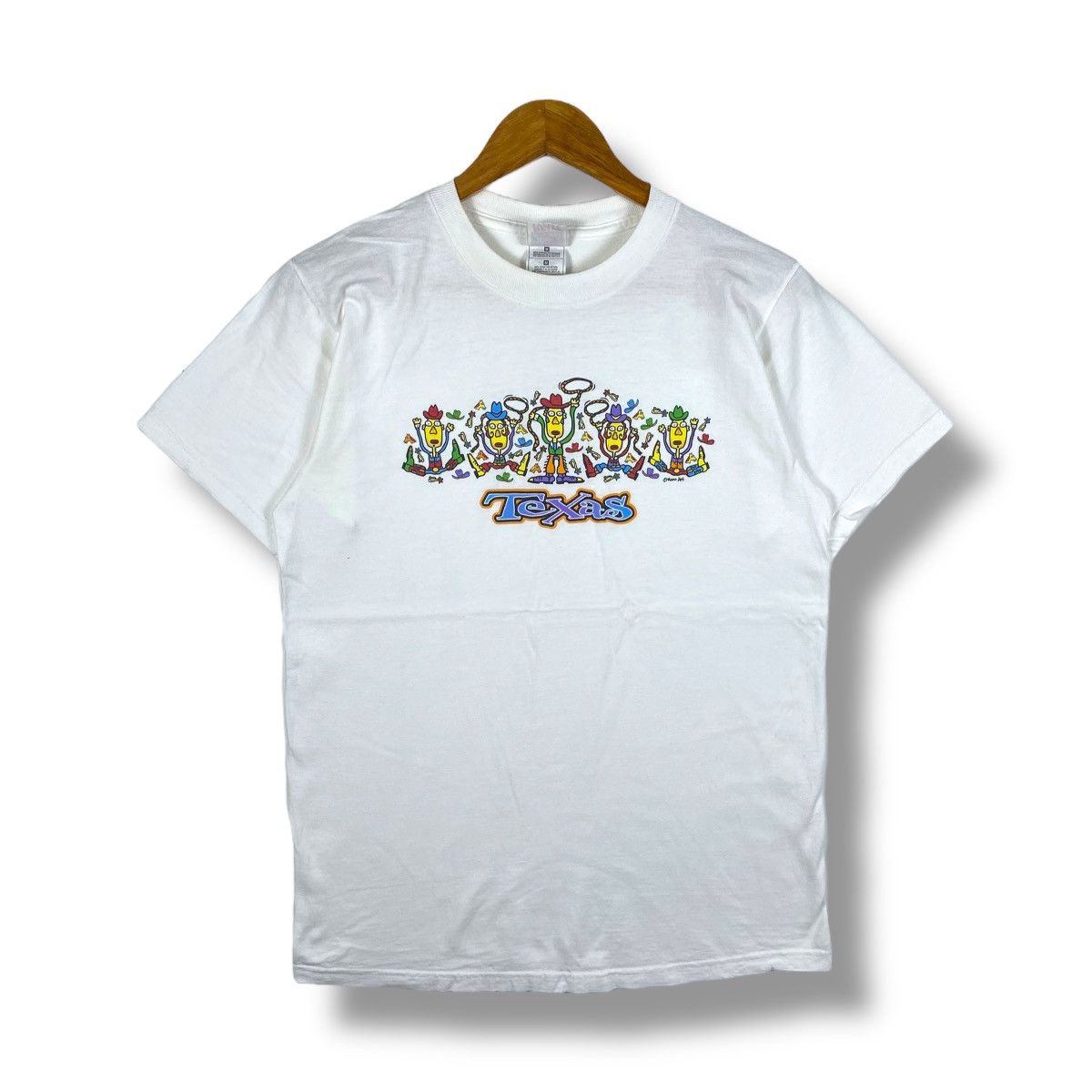 Vintage Vintage 90's TEXAS Rock Art Graphic Tee Shirt Medium Size Size US M / EU 48-50 / 2 - 1 Thumbnail