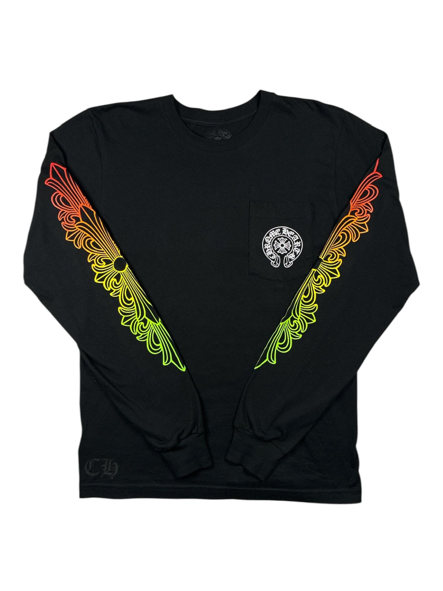 Chrome Hearts Chrome Hearts Multicolor Floral Long Sleeve Black Tee Size US M / EU 48-50 / 2 - 1 Thumbnail