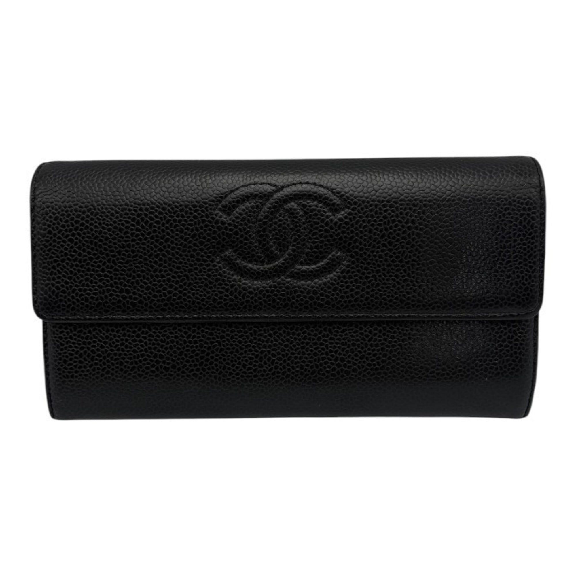 Chanel CHANEL Caviar Leather Long Wallet Size ONE SIZE - 1 Thumbnail