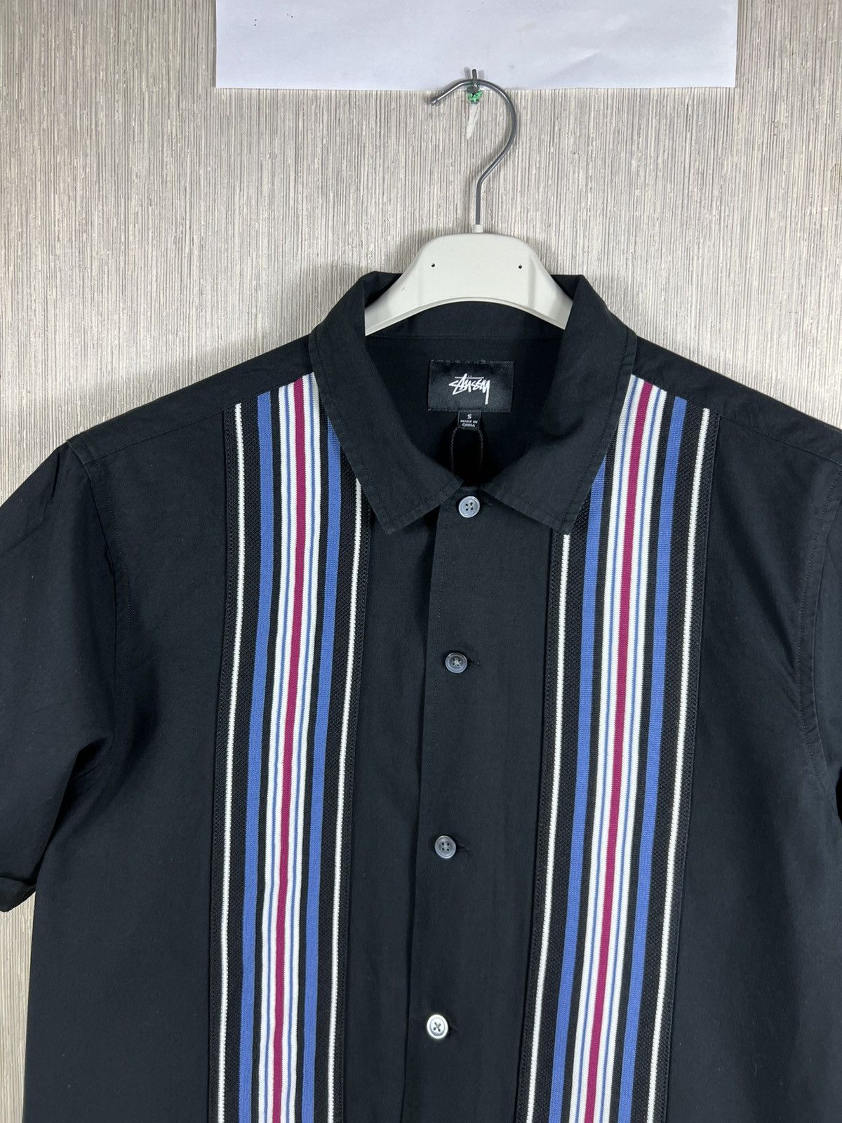 Stussy Stussy striped knit panel bowling shirt button up streetwear Size US S / EU 44-46 / 1 - 4 Thumbnail